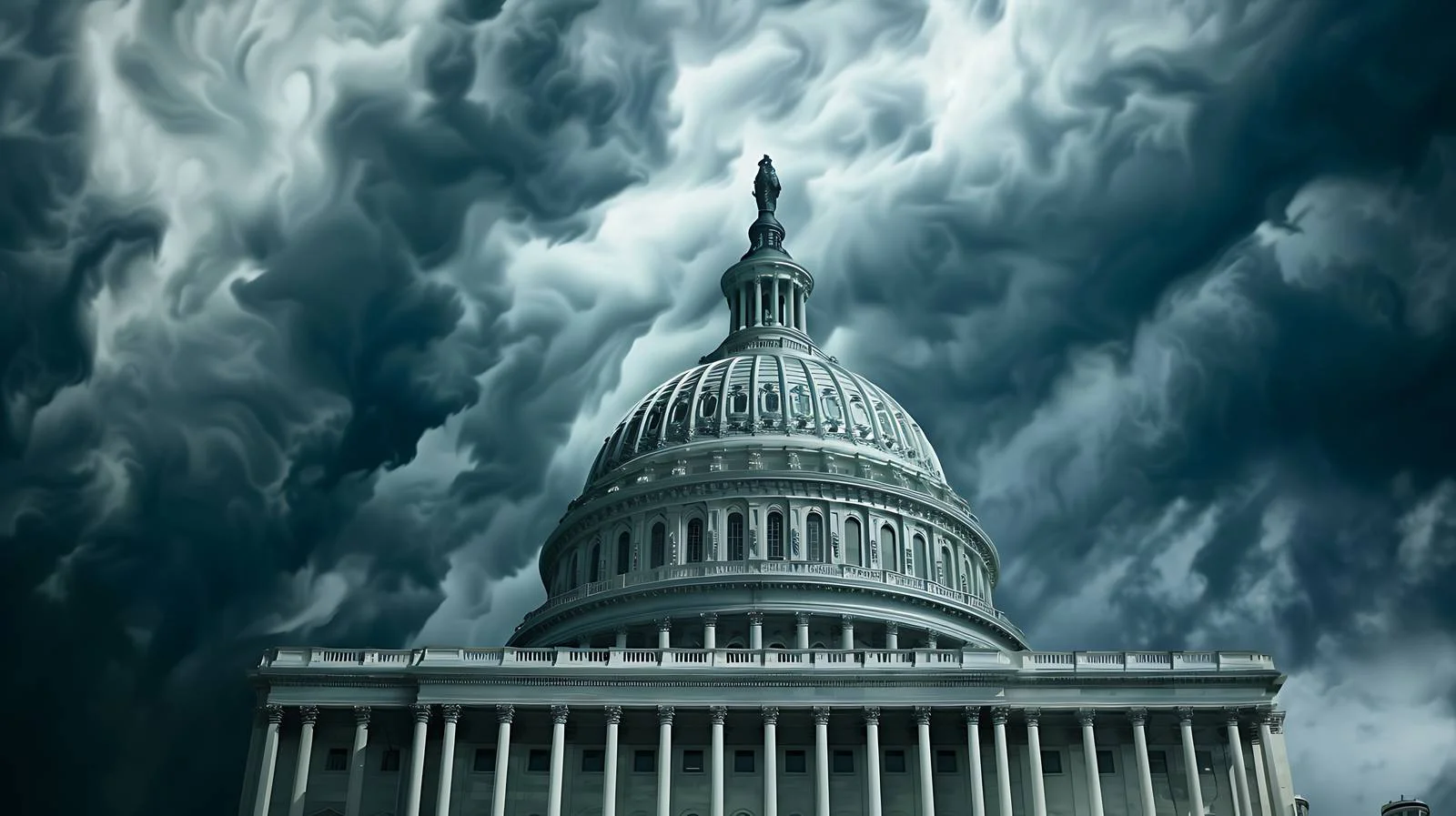 US Capitol dome amidst stormy skies — free download from Dotvec
