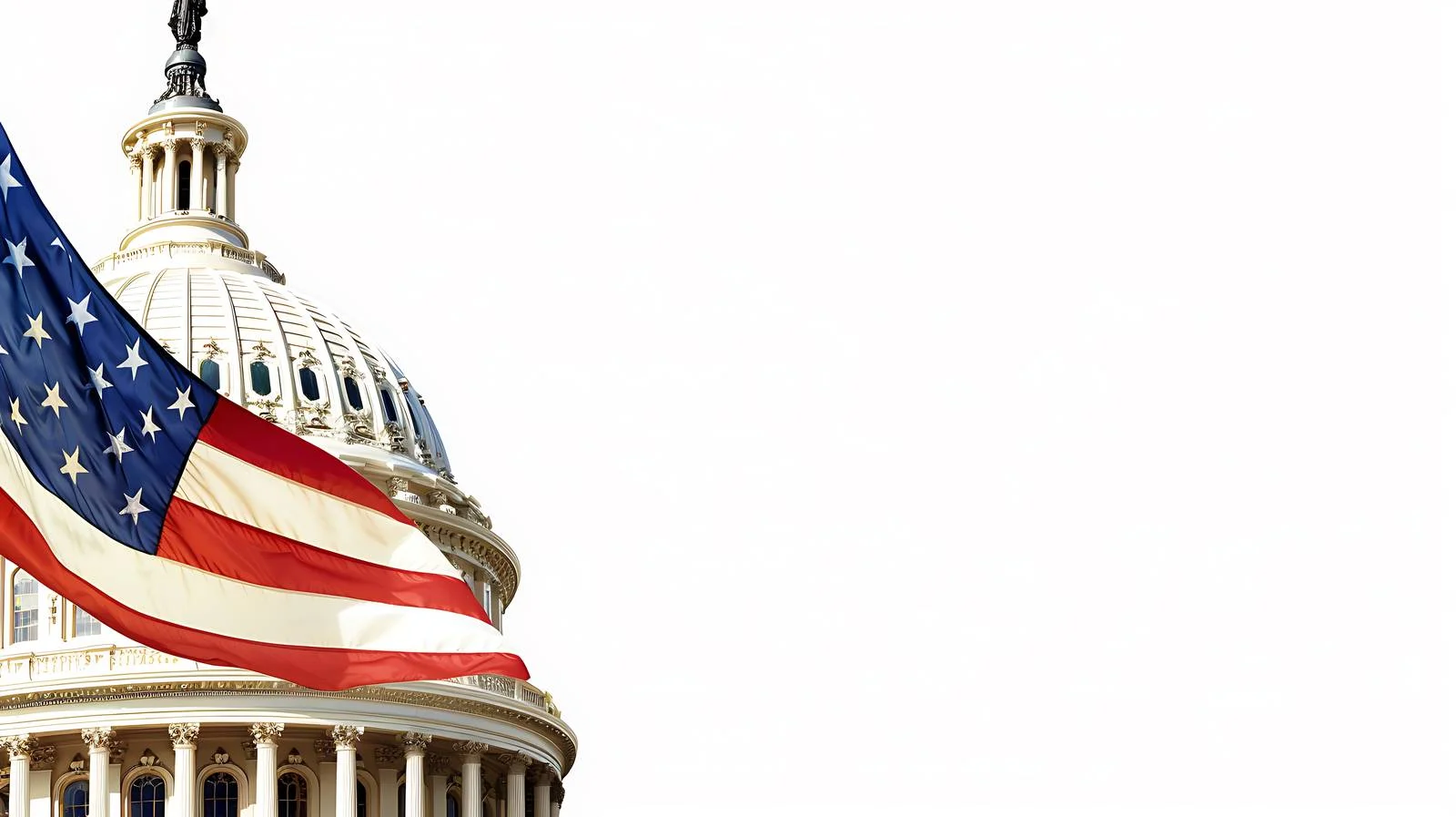 US Capitol Dome with Flag and Stunning Sky — free download from Dotvec