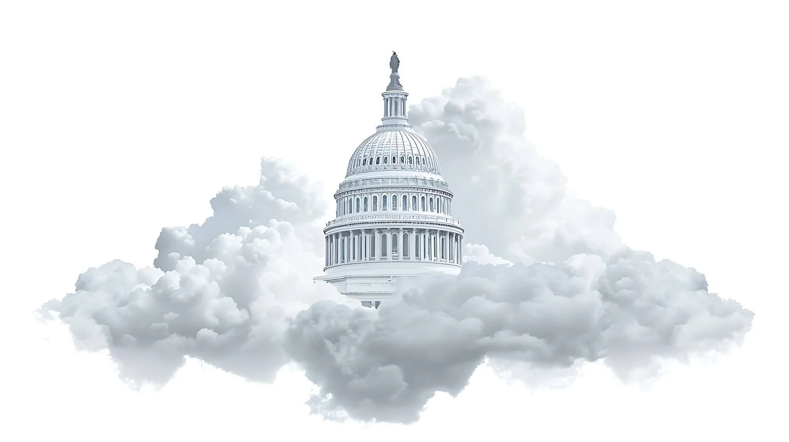 US Capitol Dome Against White Skies — free download from Dotvec