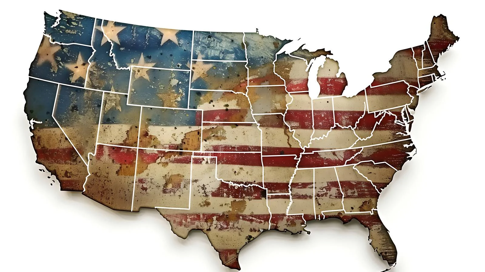 American Flag Background on White Isolation — free download from Dotvec