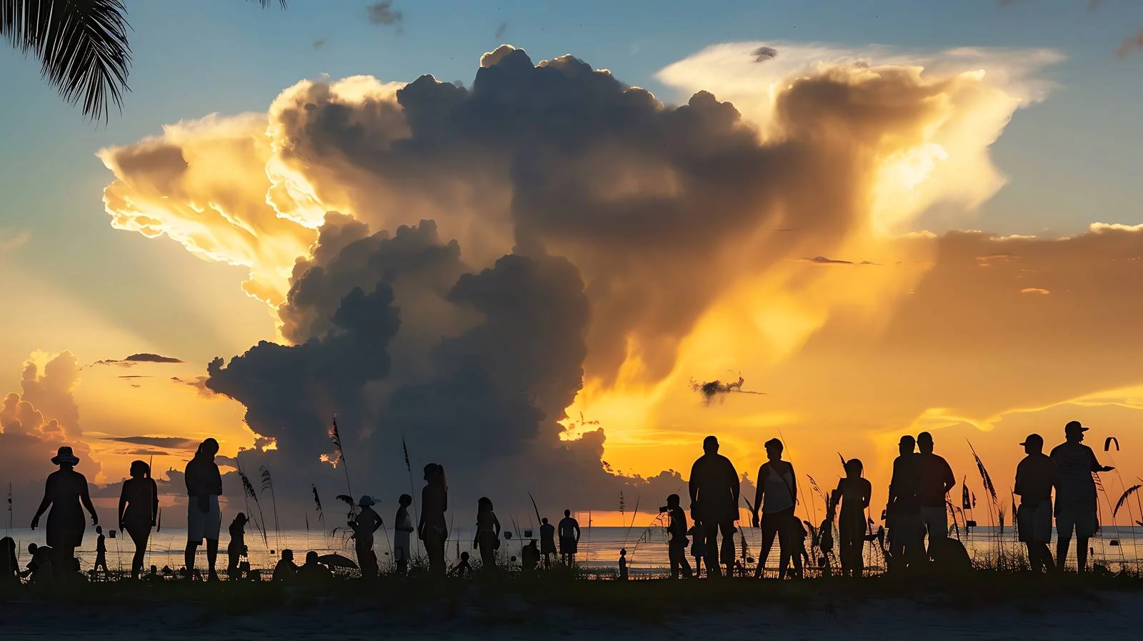 Fort Myers Beach Silhouettes at Dusk — free download from Dotvec