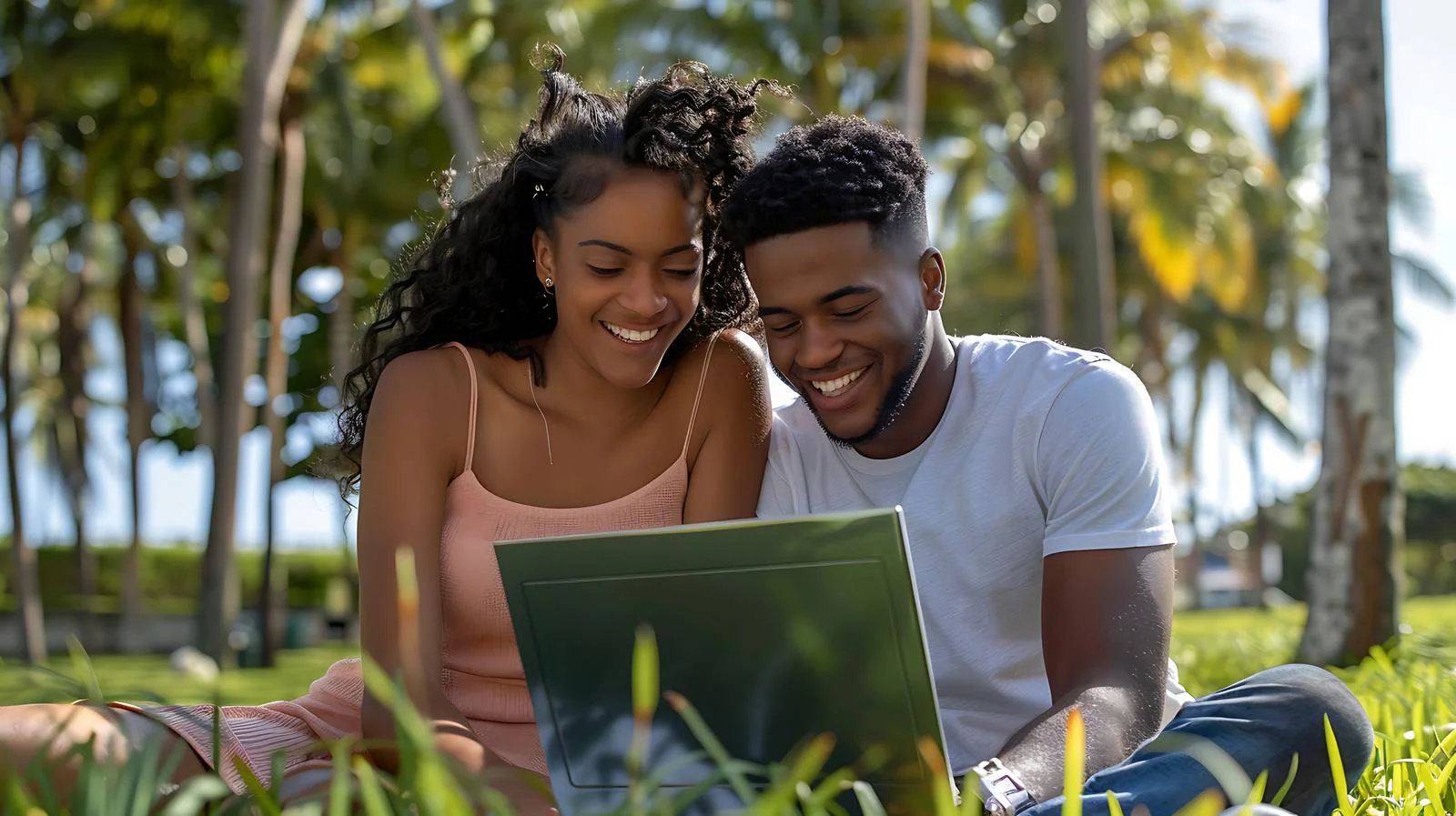 Vibrant Young Couple Enjoying Miami Beach — free download from Dotvec