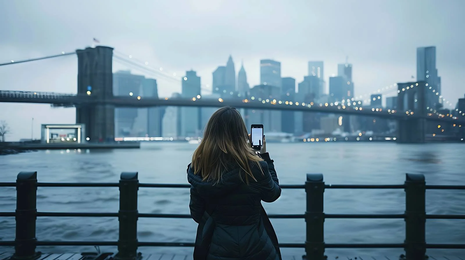 Brooklyn Woman Standing by Water — free download from Dotvec