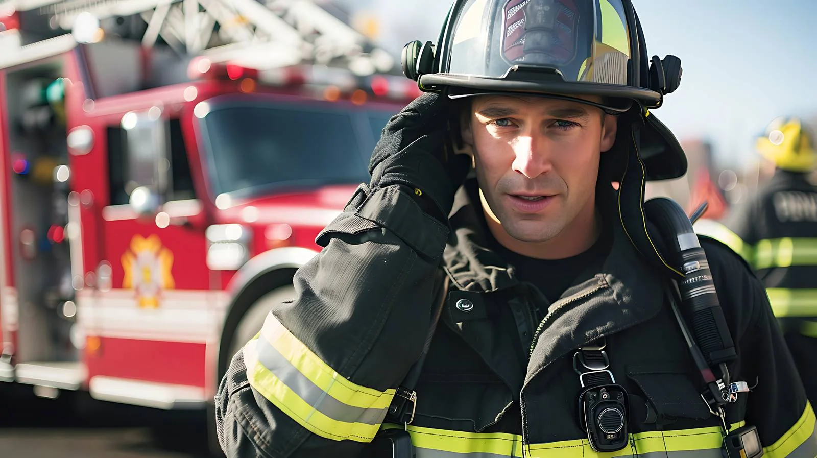 Dedicated Firefighter Dressing in Protective Gear — free download from Dotvec