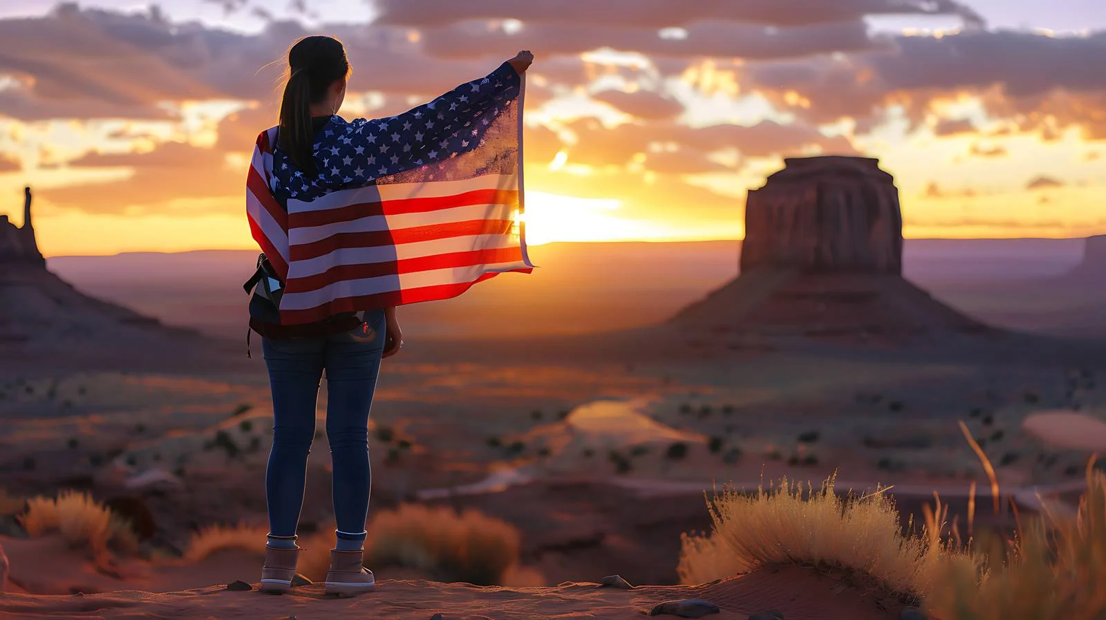 Monument Valley Woman Portrait — free download from Dotvec