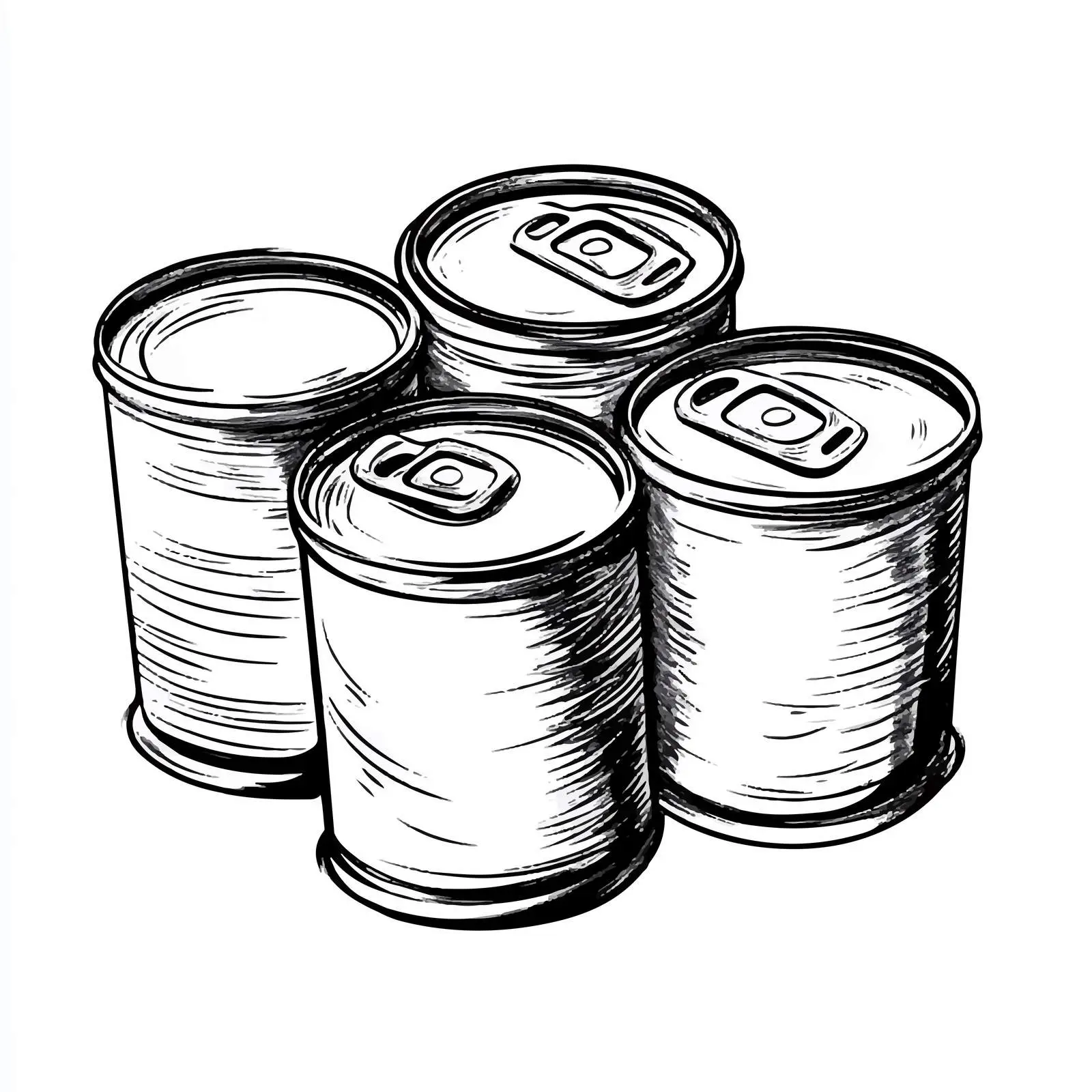 Cartoon Vector of Used Tin Cans – free tin cans image from Dotvec
