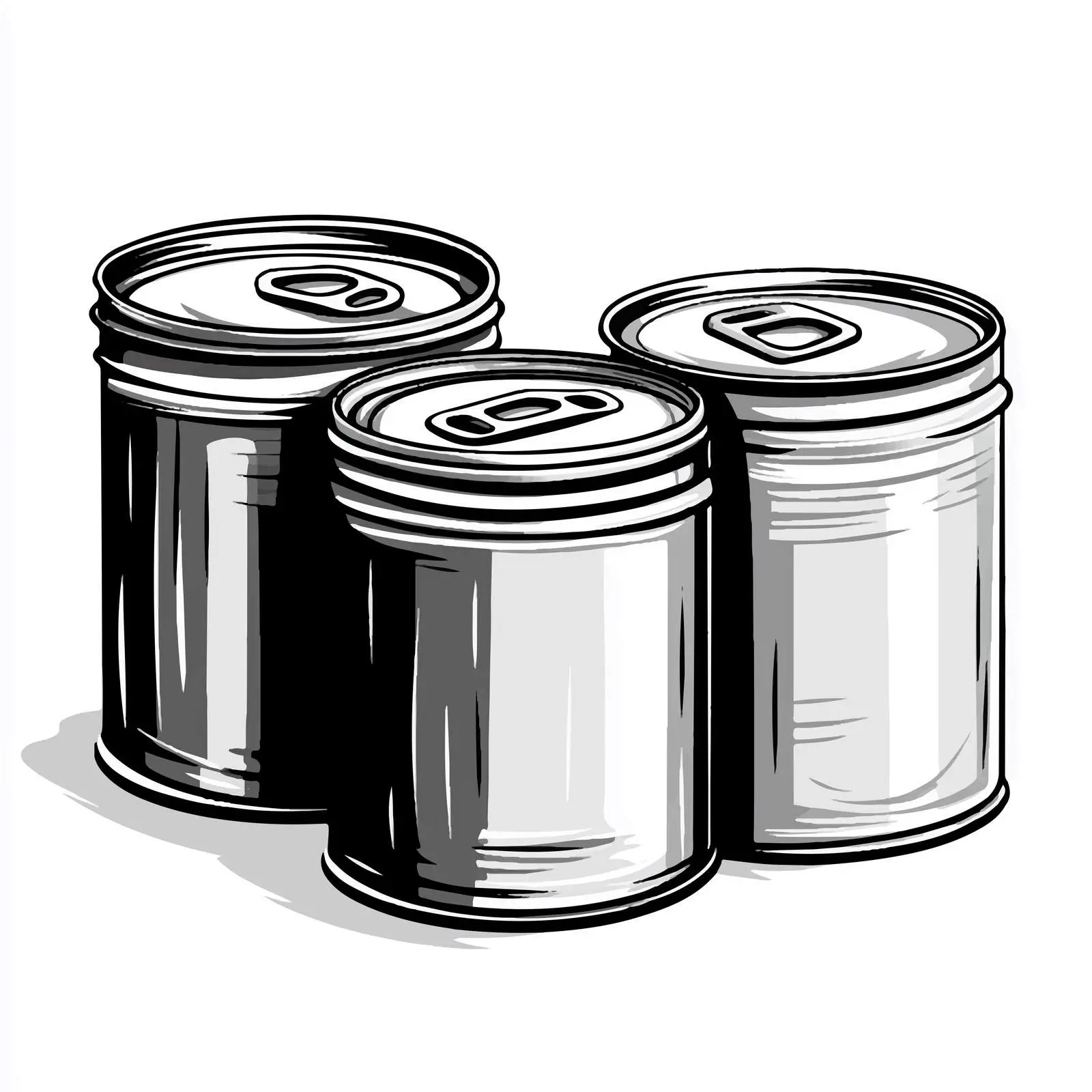 Cartoon Vectors of Used Tin Cans — free download from Dotvec