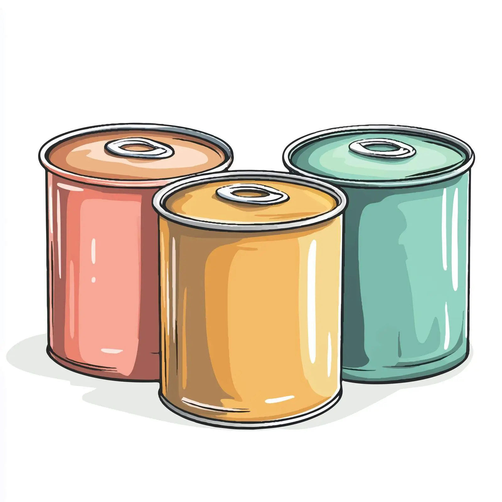 Hand-Drawn Cartoon Tin Can Vector Illustration — free download from Dotvec