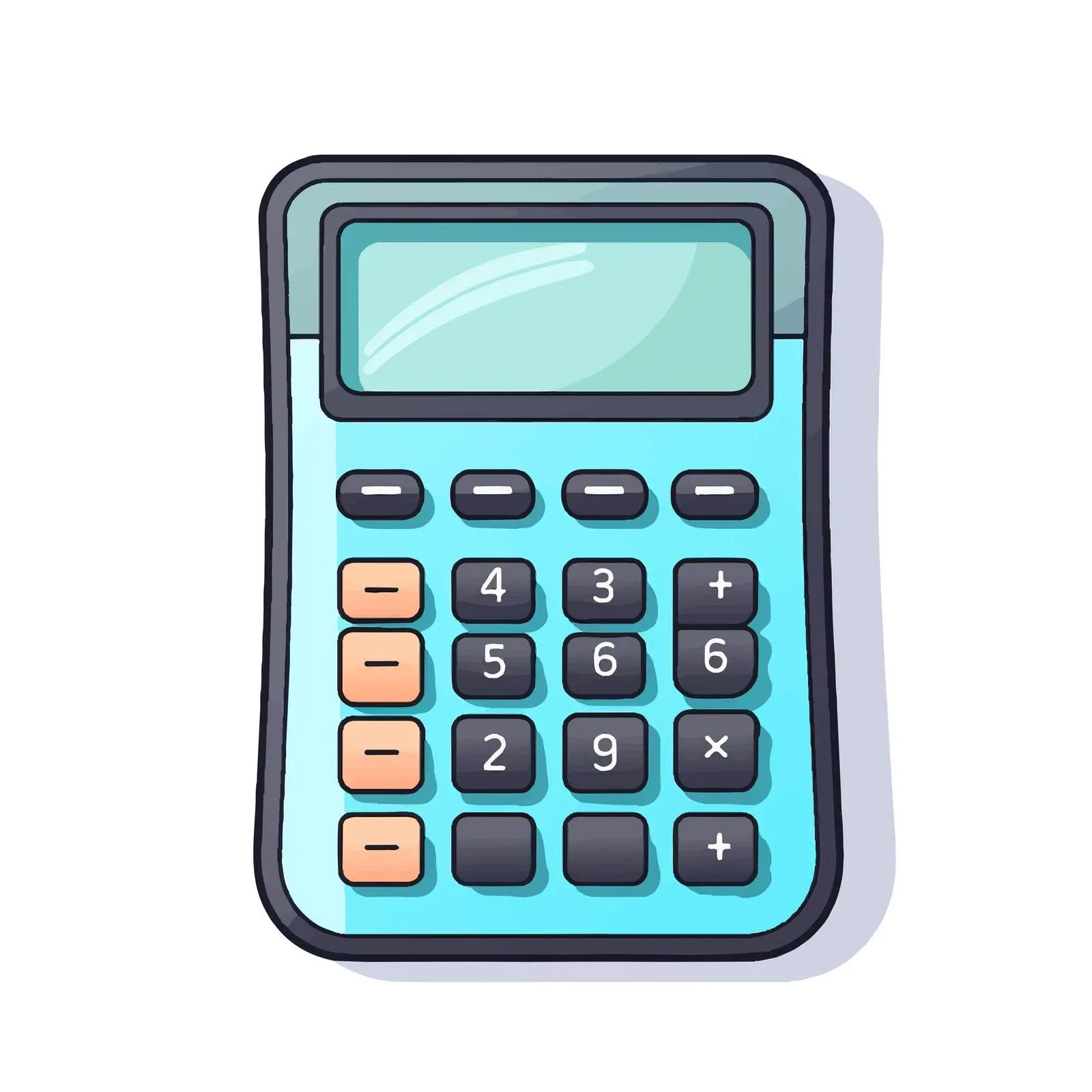 Calculator Design Vector Illustration – free mathematics image from Dotvec
