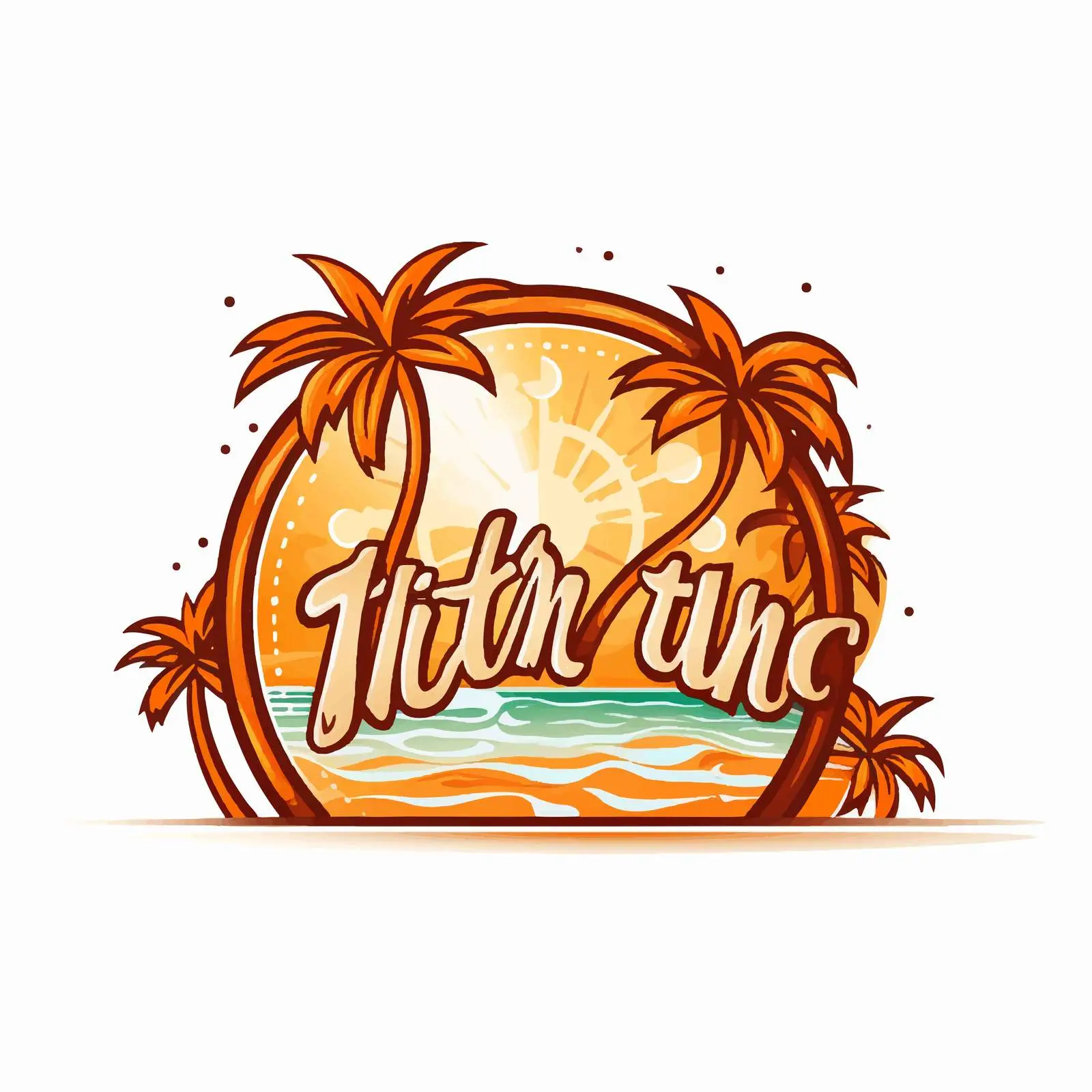 Vacation Time Icon Illustration on White Background — free download from Dotvec