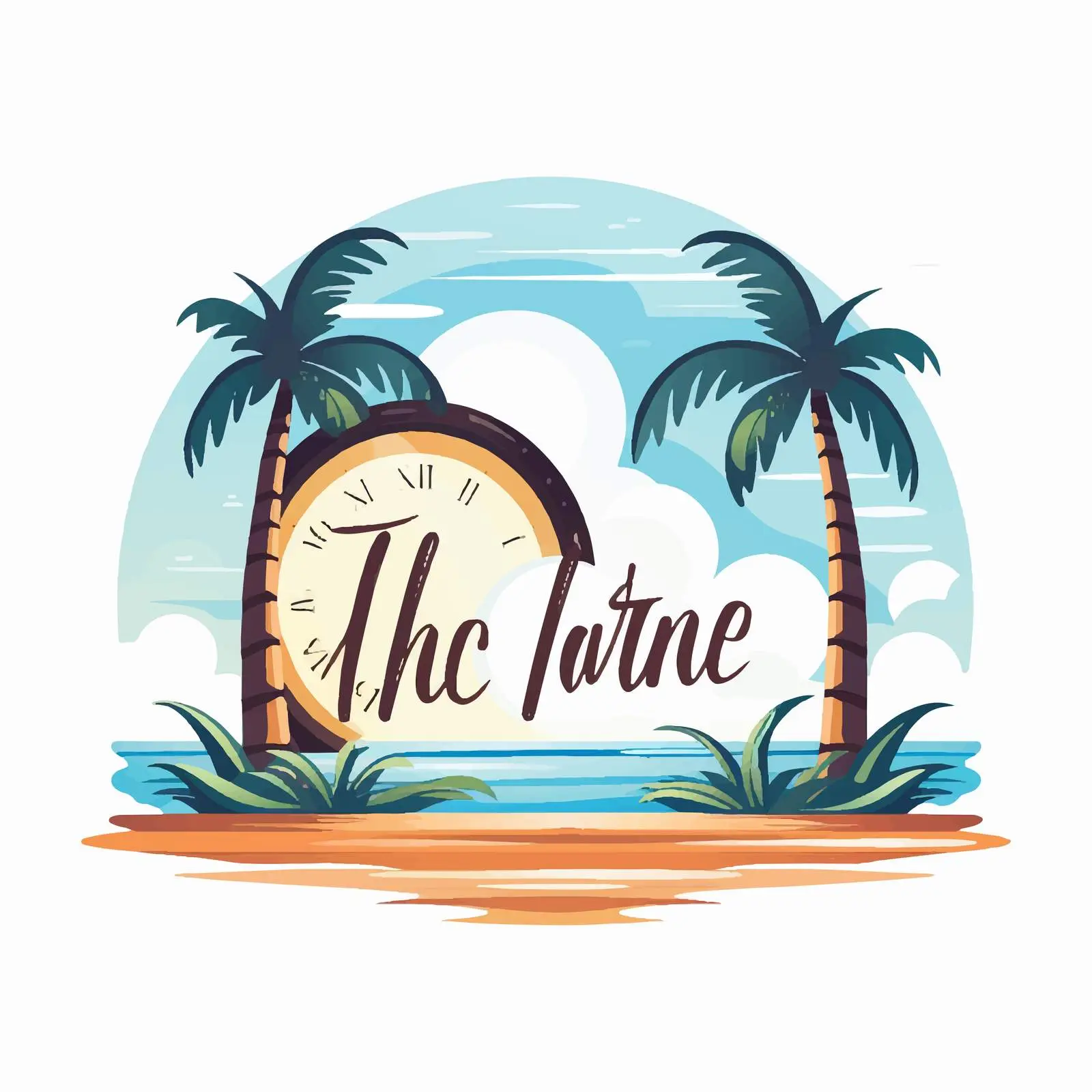 Vacation Time Icon Illustration on White Background – free time off image from Dotvec
