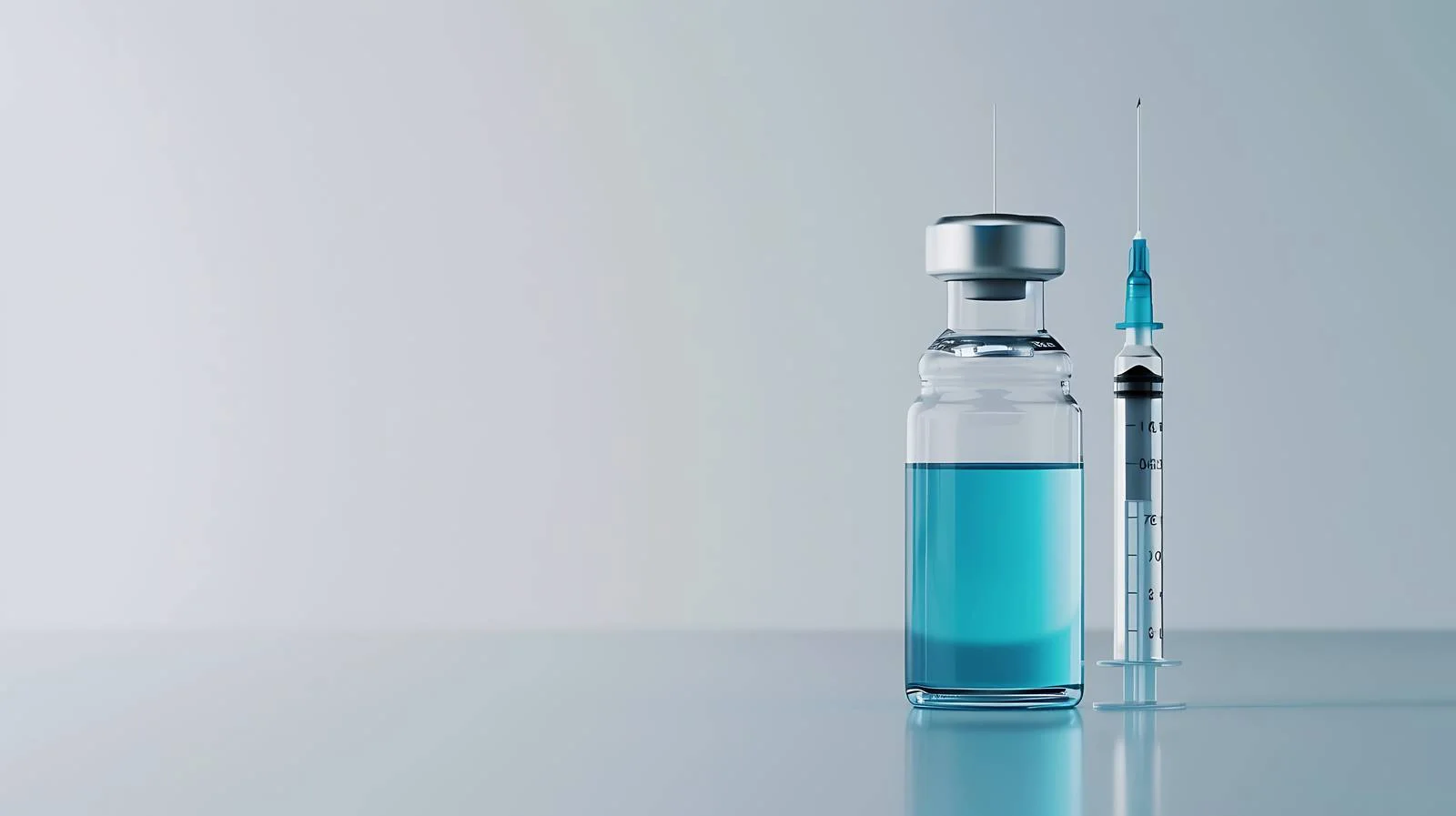 Vaccine Vial and Syringe on White Background — free download from Dotvec