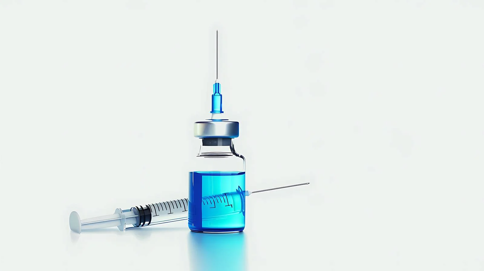 Vaccine Vial and Syringe on White Background — free download from Dotvec