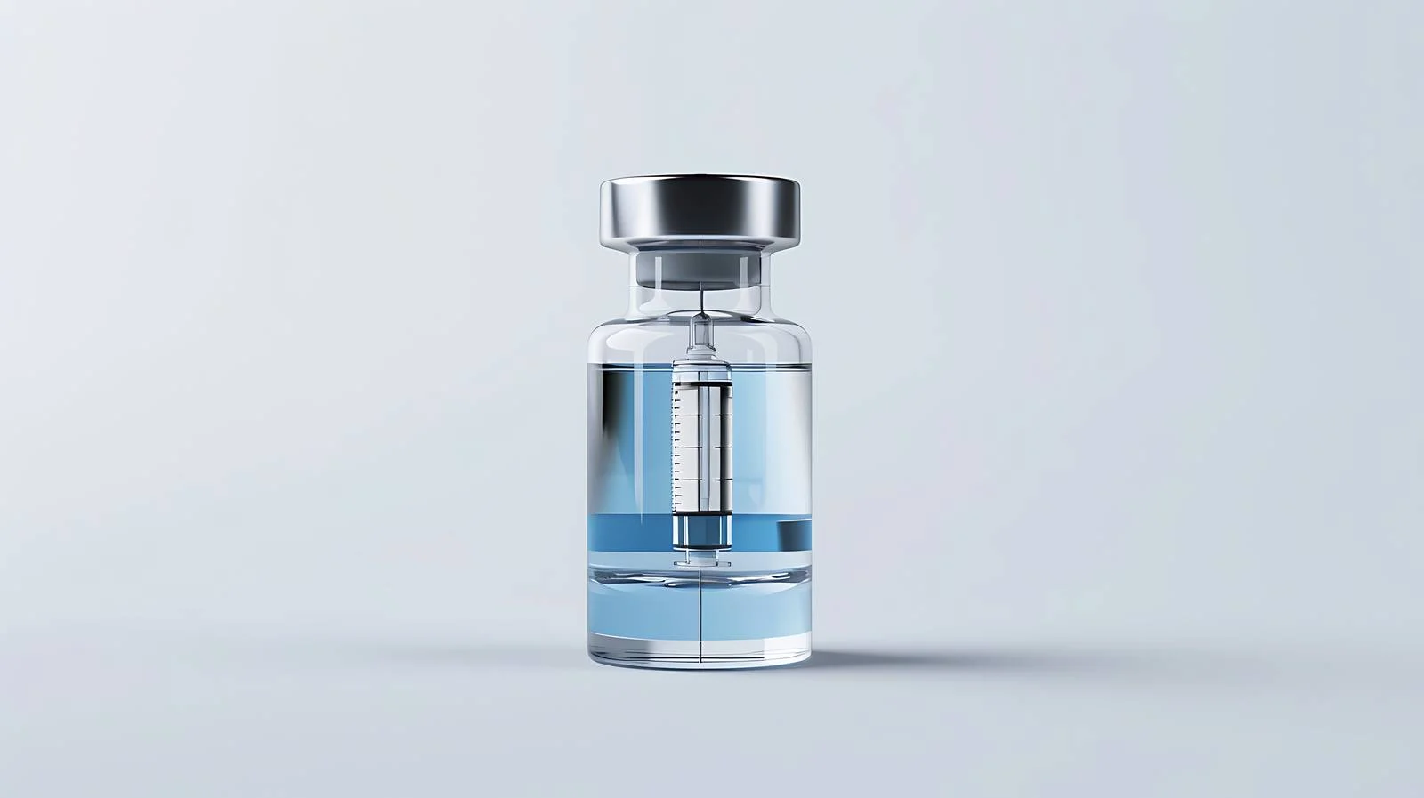 Vaccine Vial and Syringe on White Background — free download from Dotvec