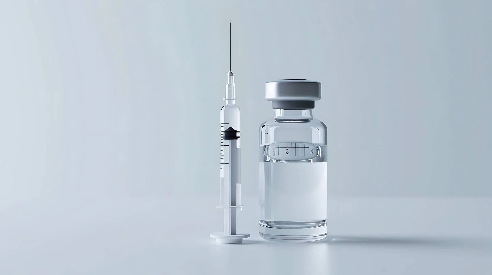 Medical Vaccine Vial and Syringe — free download from Dotvec