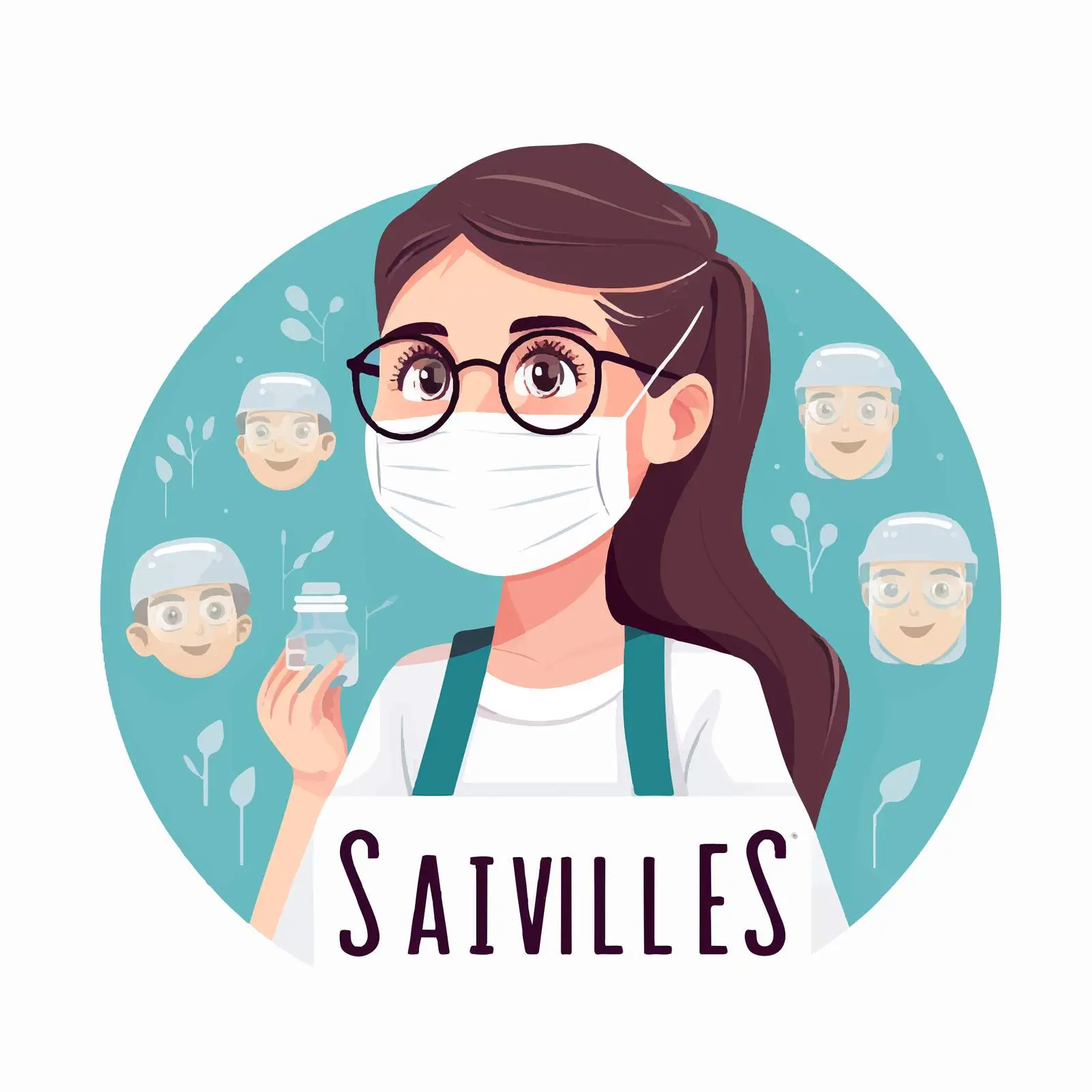 Vaccines Save Lives - Medical Design with Girl — free download from Dotvec