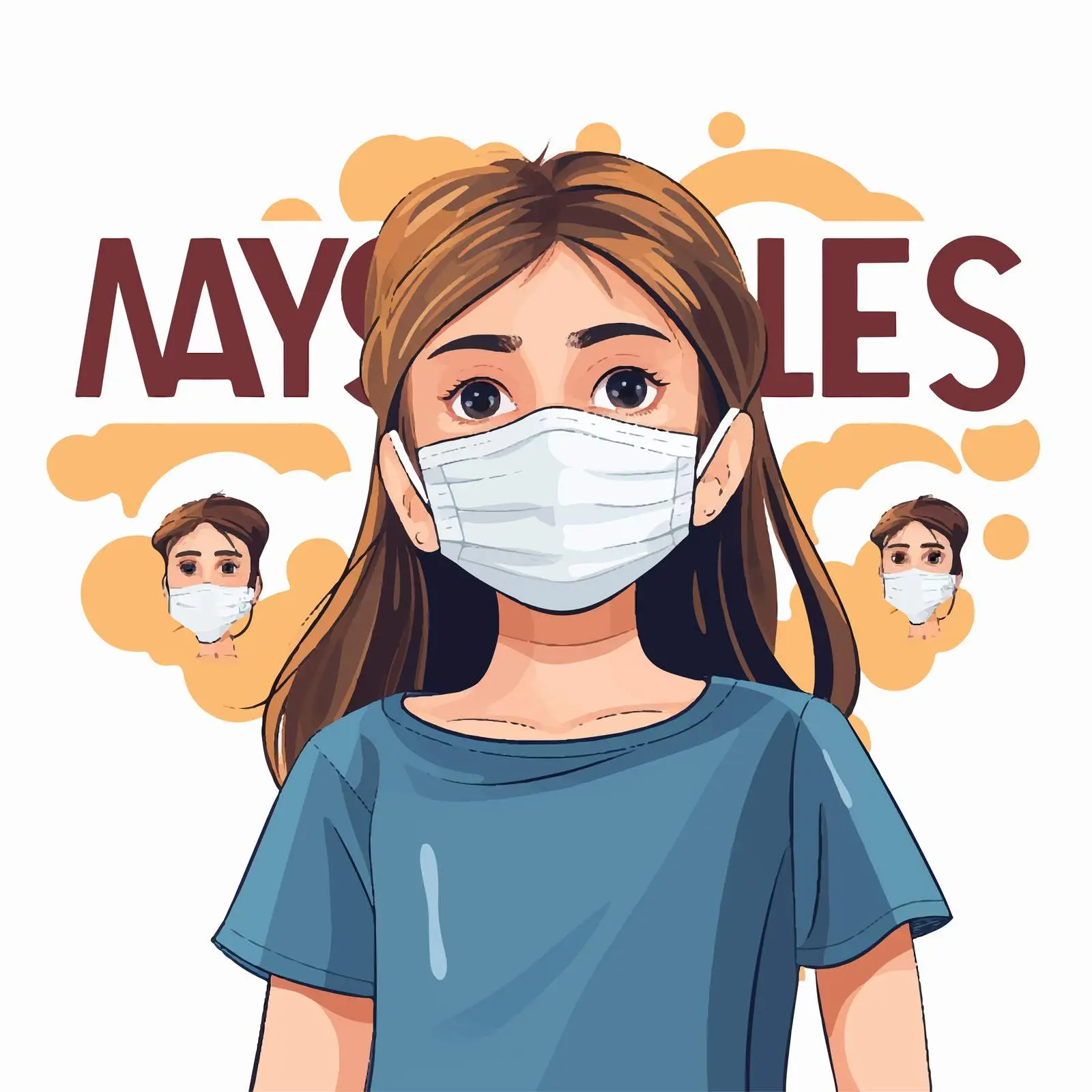 Vaccines Save Lives Vector Design with Girl — free download from Dotvec