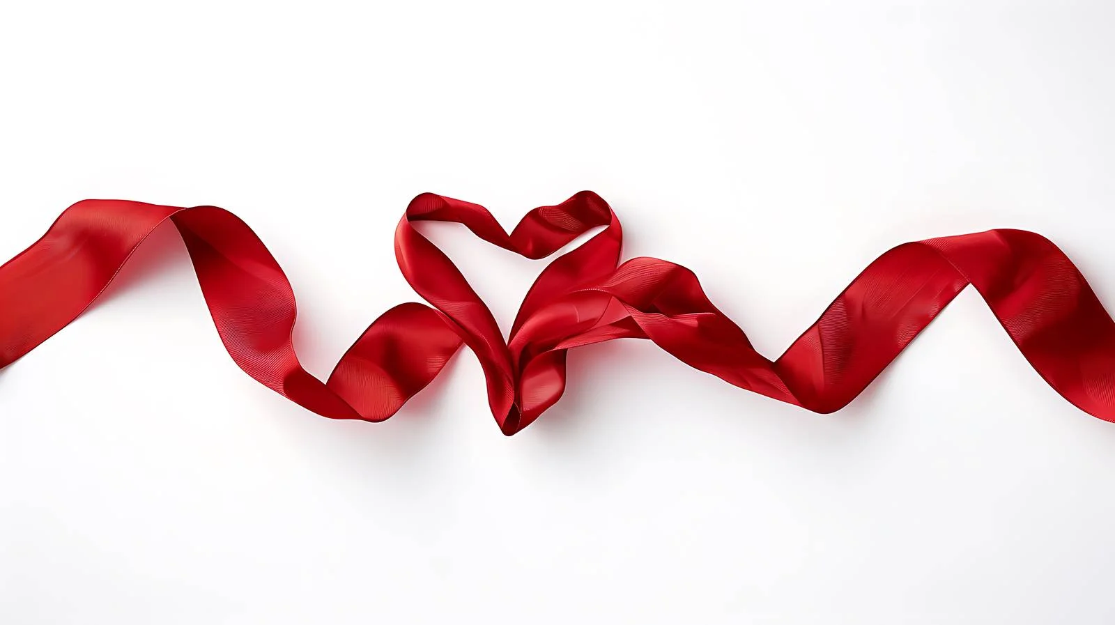 Valentina's Elegance: Red Satin Ribbon – free satin image from Dotvec