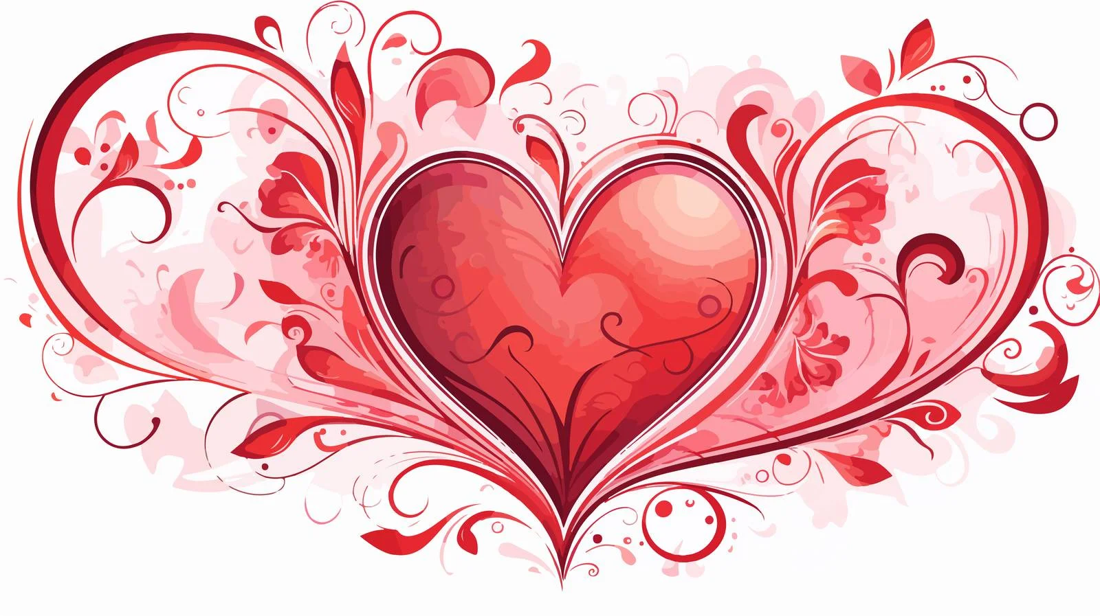 Valentine Heart Cartoon Illustration — free download from Dotvec