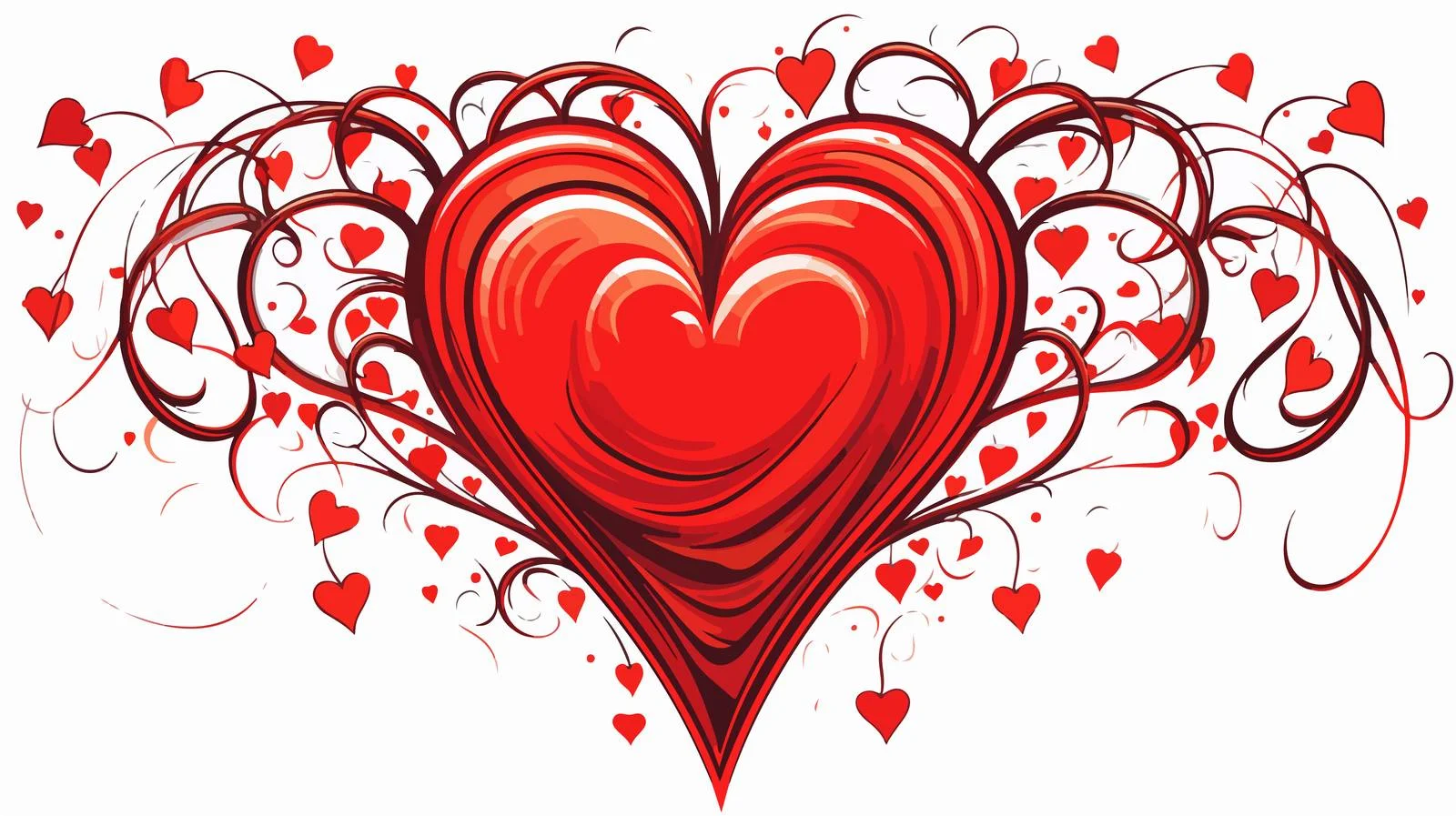 Valentine Heart Cartoon Illustration — free download from Dotvec