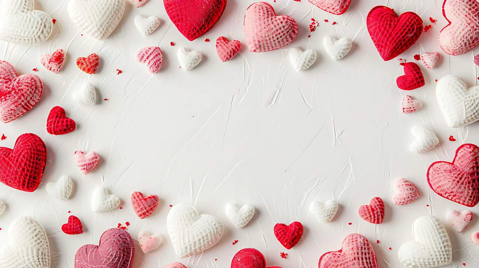 Valentine's Day Flat Lay Red Background Frame — free download from Dotvec