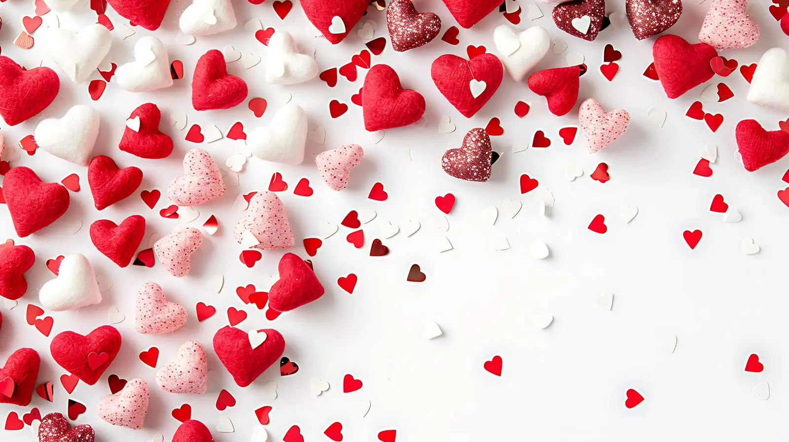 Flat Lay Valentine's Day Background in Red and Pink — free download from Dotvec