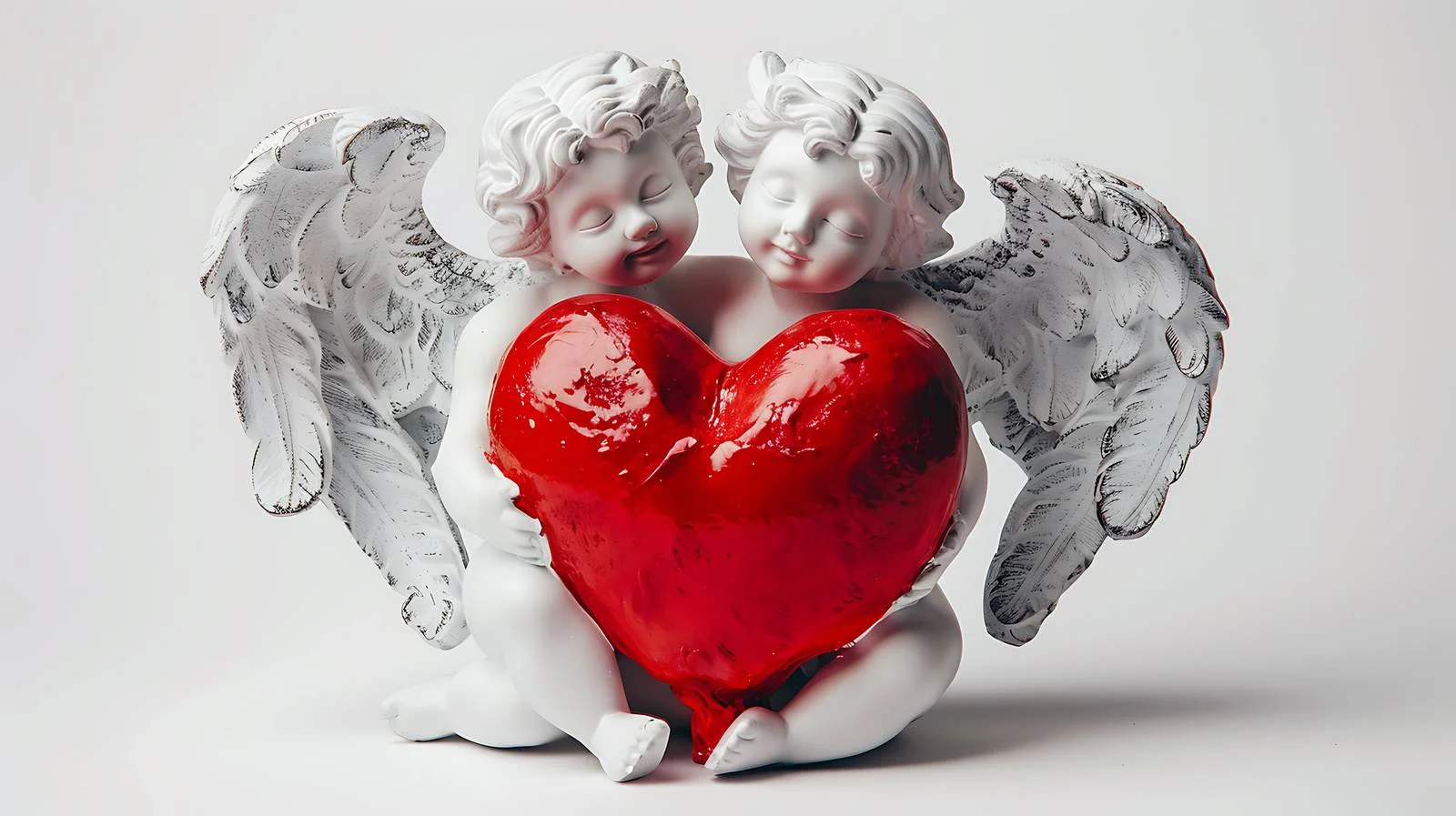 Romantic Valentines Background with Two Hearts — free download from Dotvec