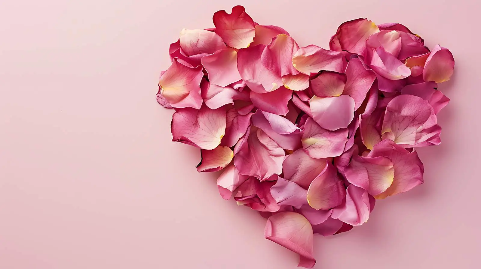 Heart of Rose Petals for Valentine's Day — free download from Dotvec