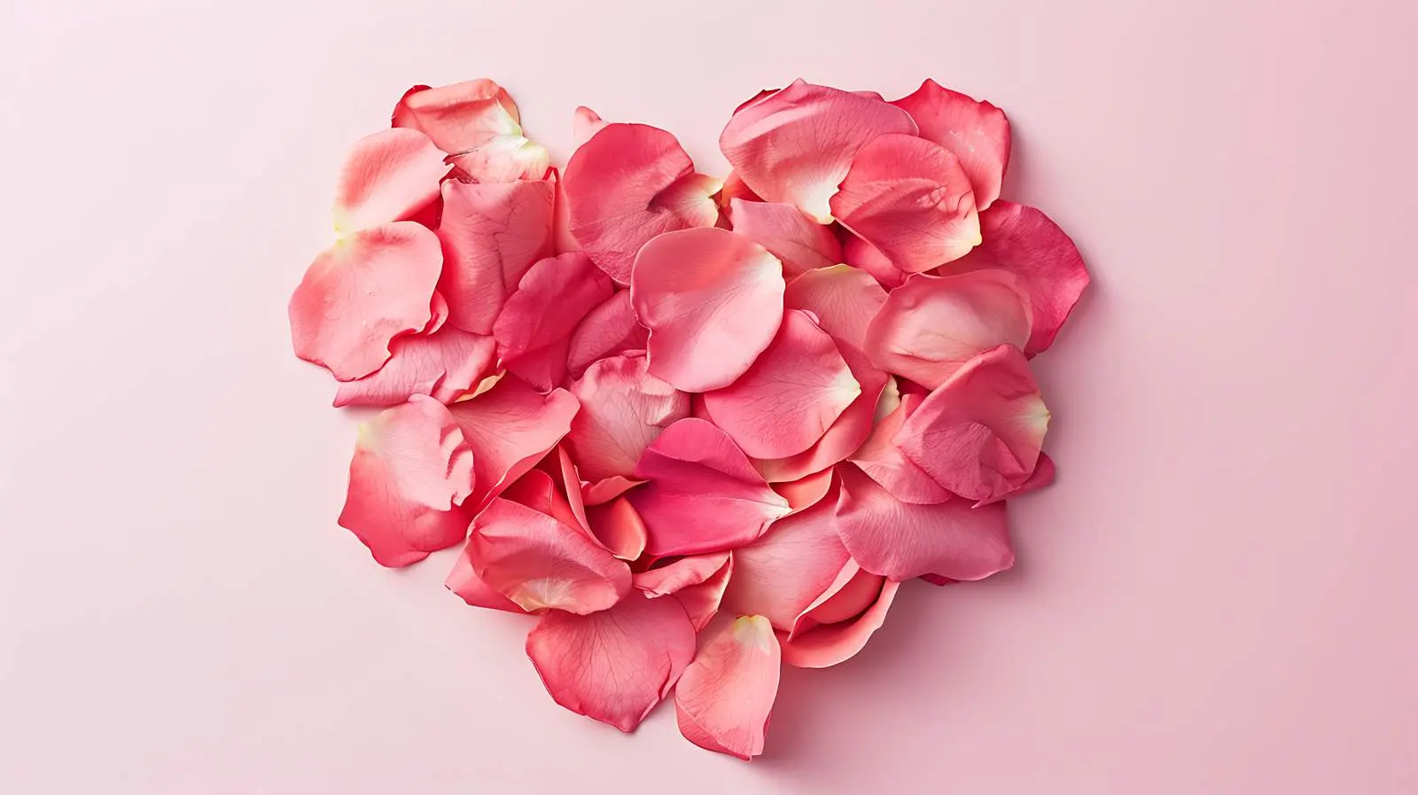 Romantic Heart of Rose Petals for Valentine's Day — free download from Dotvec