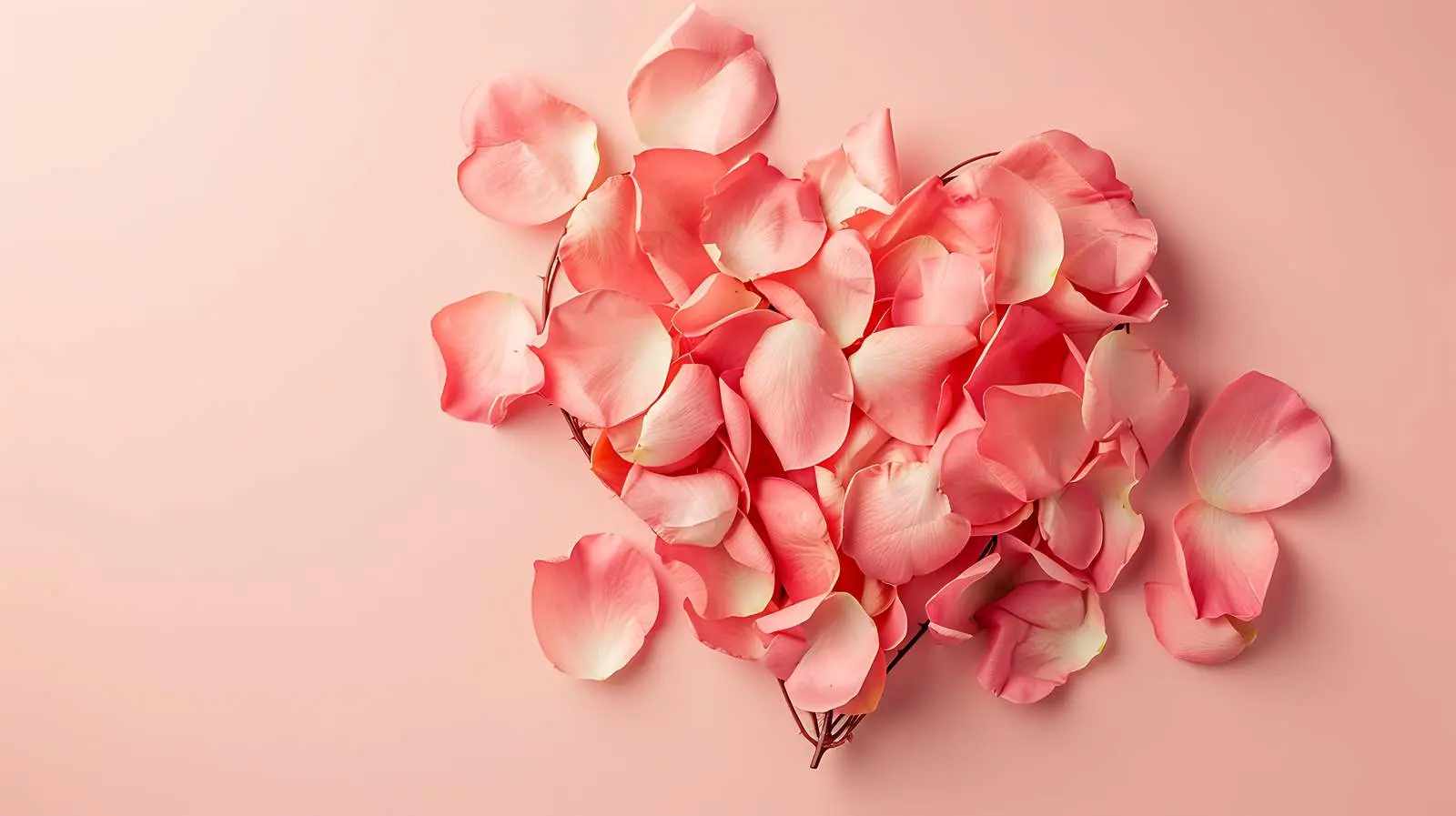 Heart Shaped Rose Petal Arrangement for Valentine's Day – free pose image from Dotvec