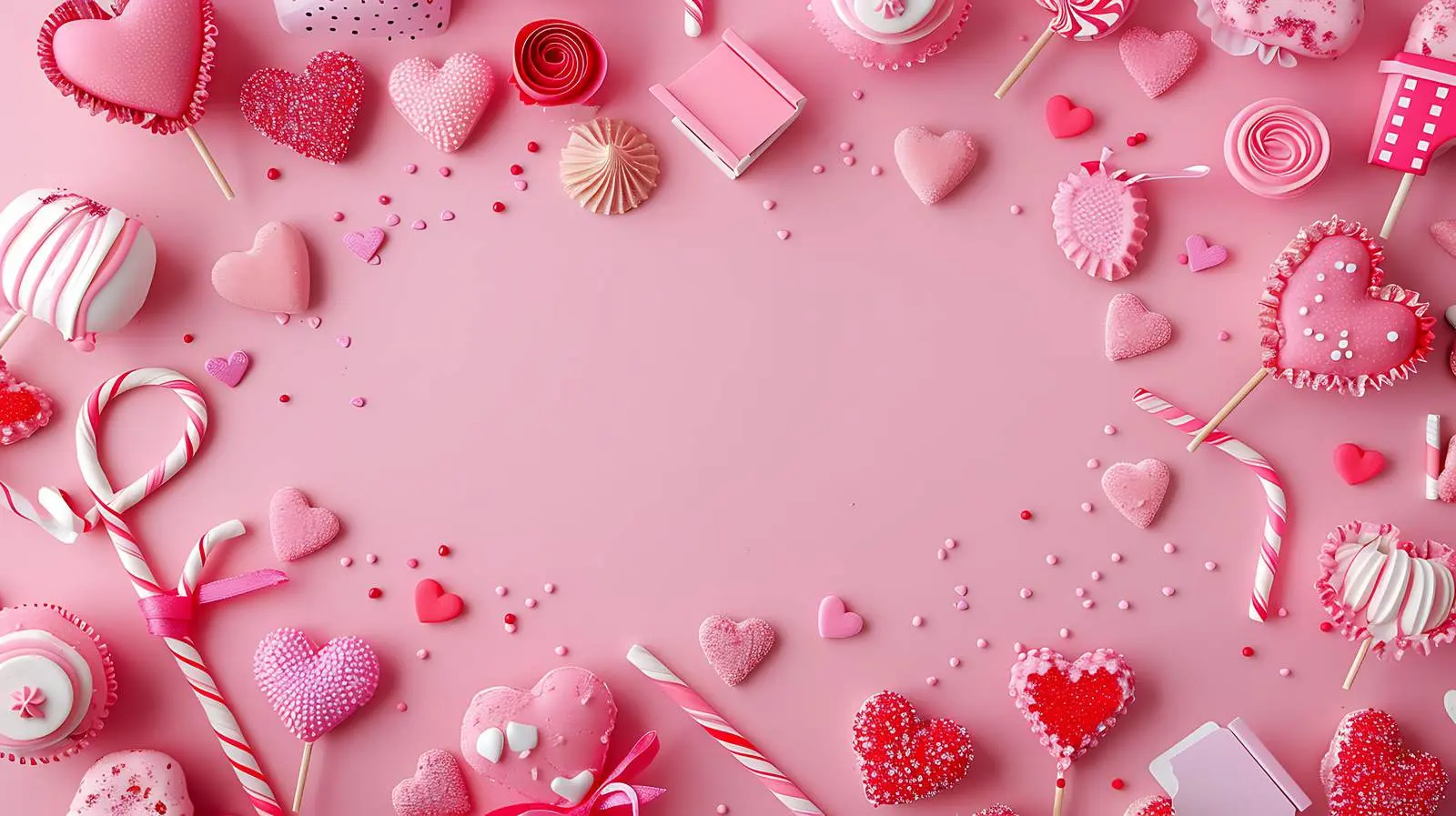 Valentine's Day Heart Symbols Frame Concept — free download from Dotvec