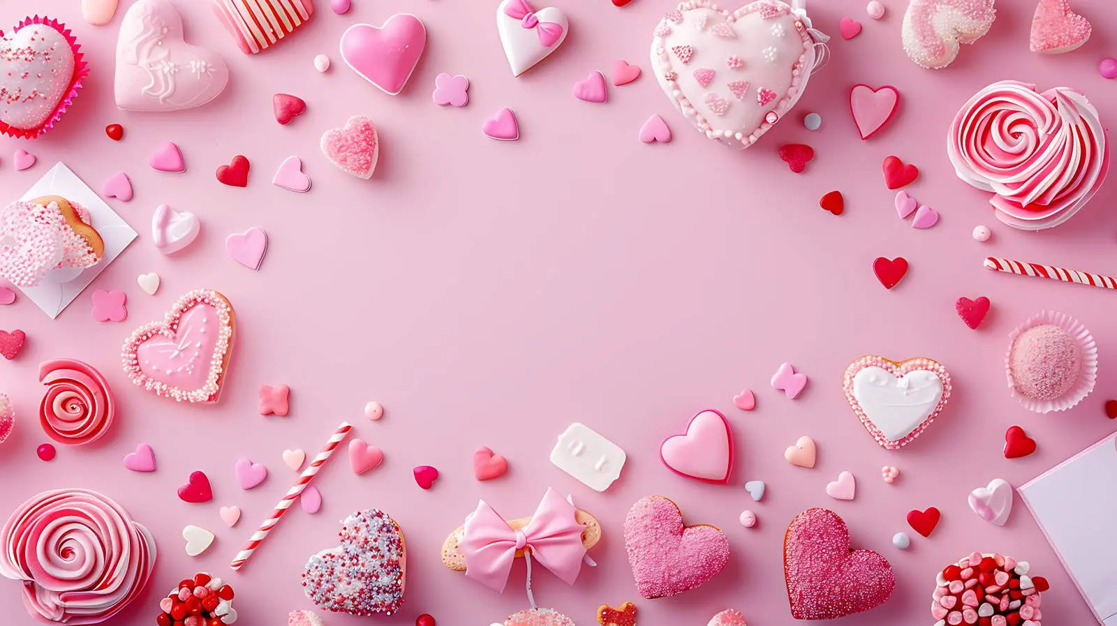 Heart Symbols Frame for Valentine's Day Concept — free download from Dotvec