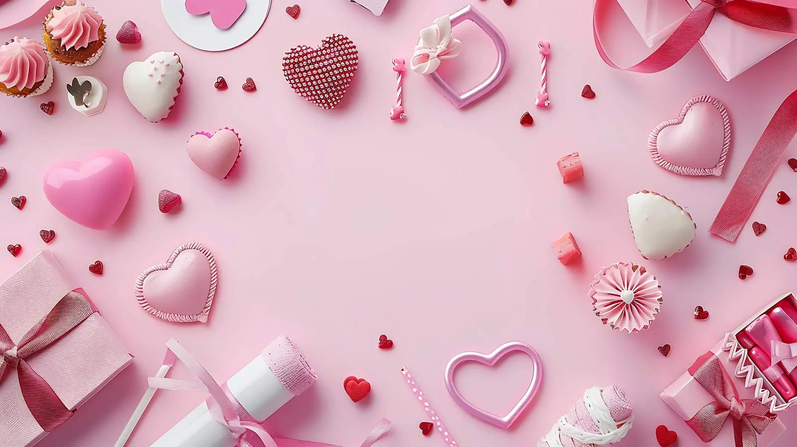 Valentine's Day Heart Symbols Frame Concept — free download from Dotvec