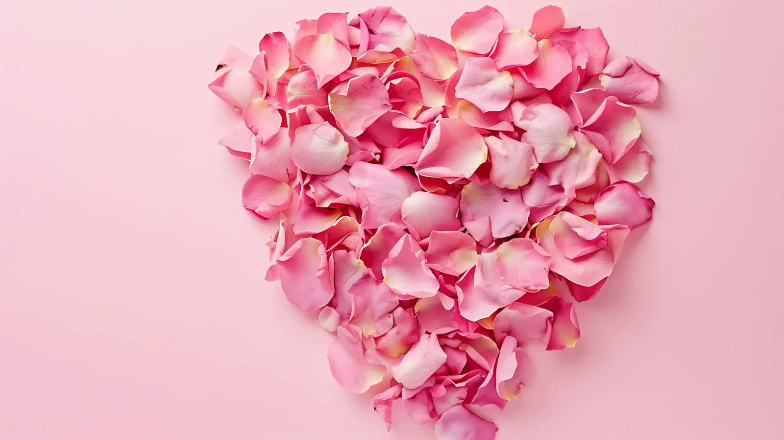 Heart Shaped Pink Rose Flower for Valentine's Day – free valentines image from Dotvec