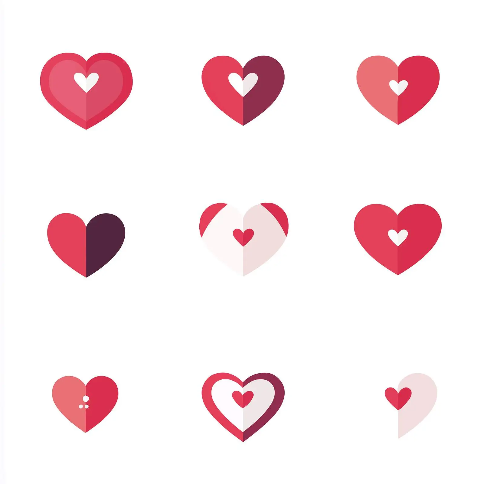 Valentine's Day Heart and Love Icons Set – free valentines image from Dotvec