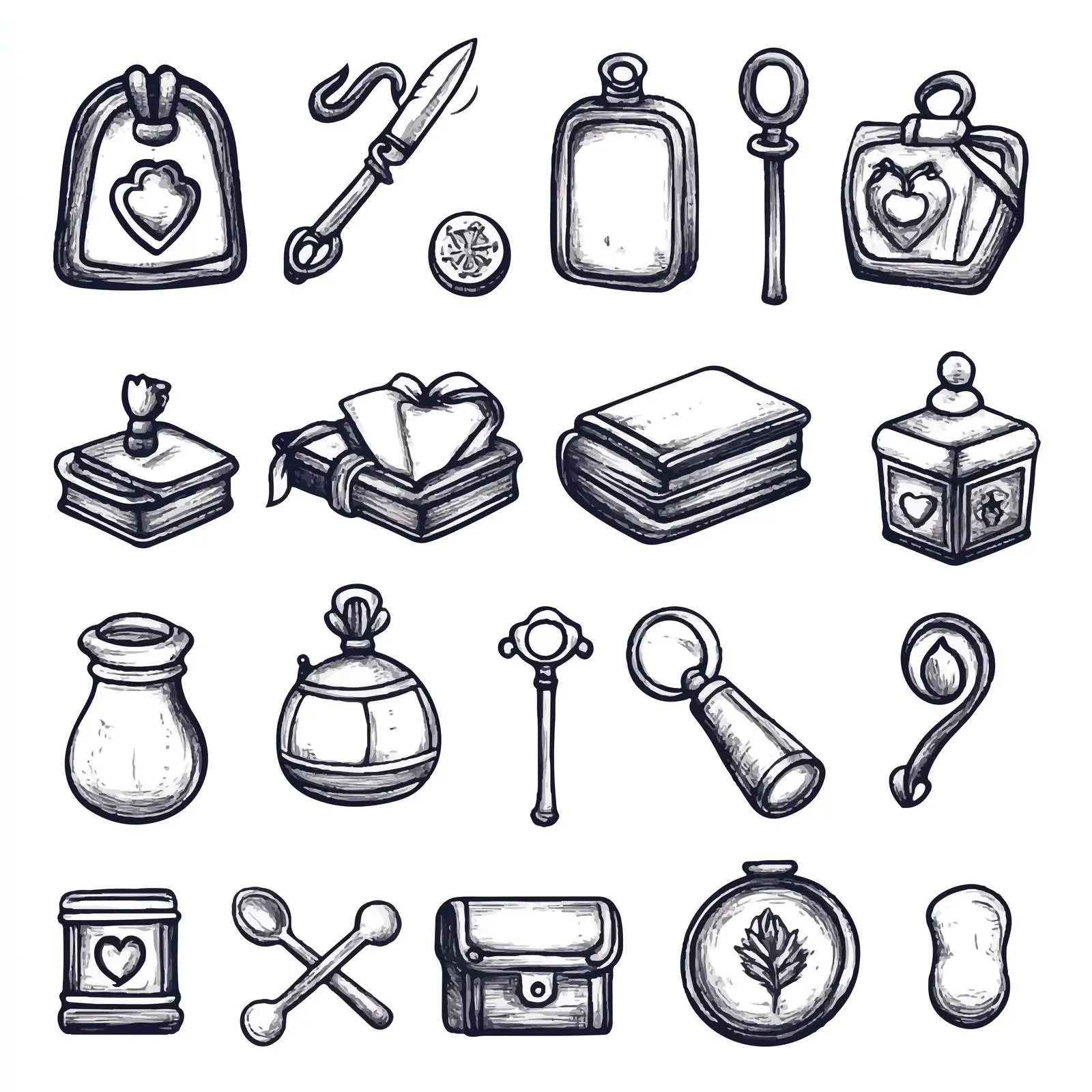 Cartoon Vector Icons of Valuable Objects — free download from Dotvec
