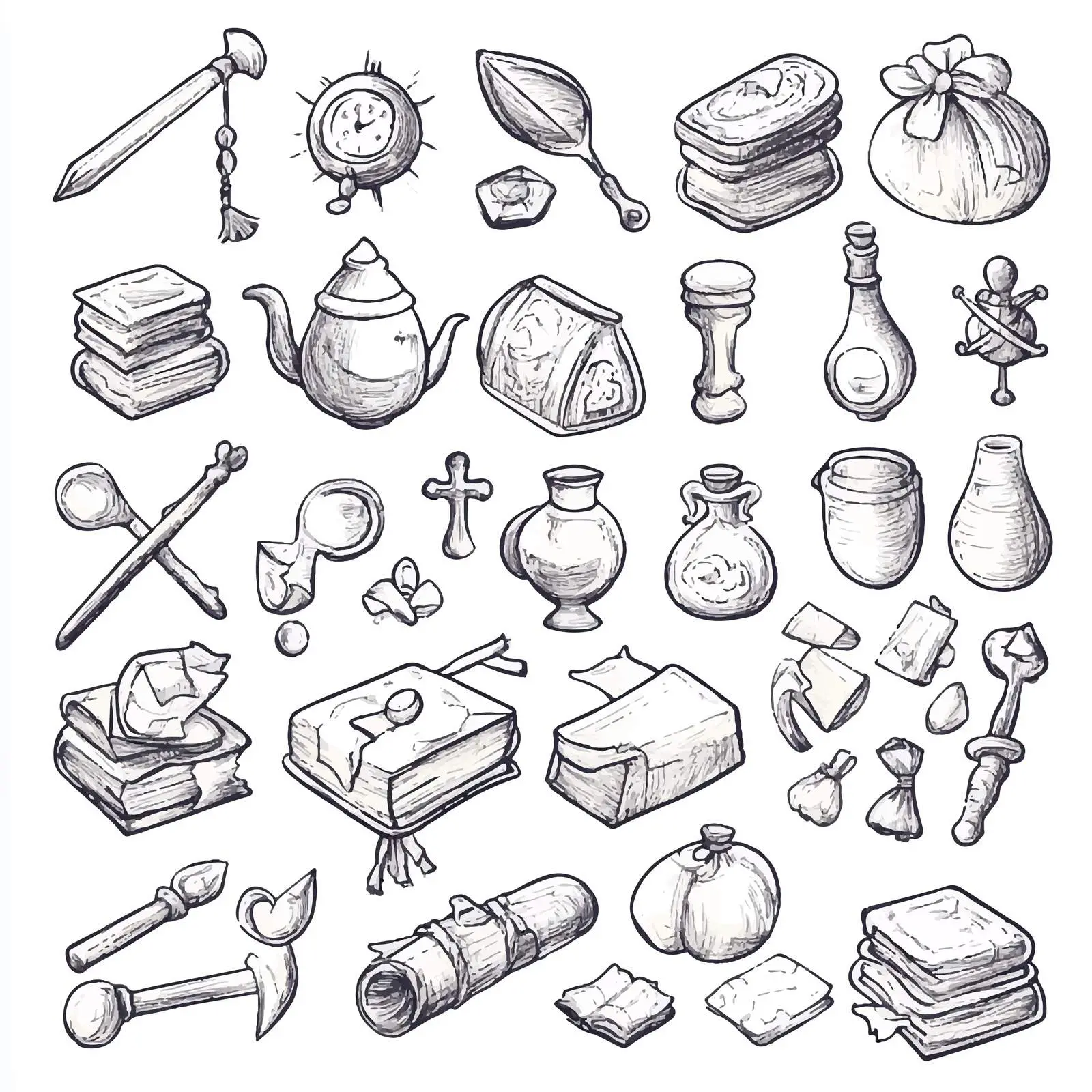 Valuable Objects Cartoon Icons Vector Set — free download from Dotvec