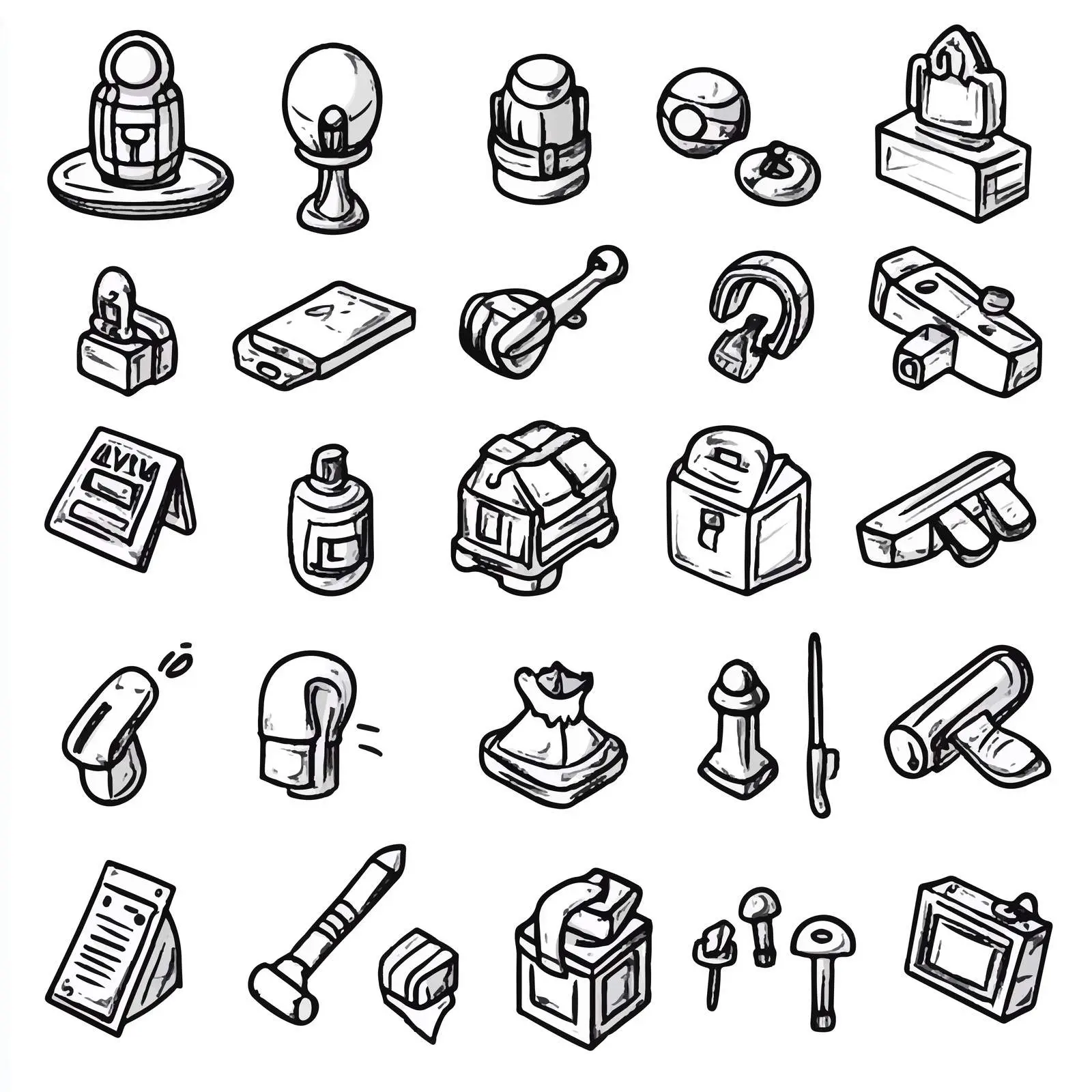 Cartoon Vector Icons of Valuable Objects — free download from Dotvec