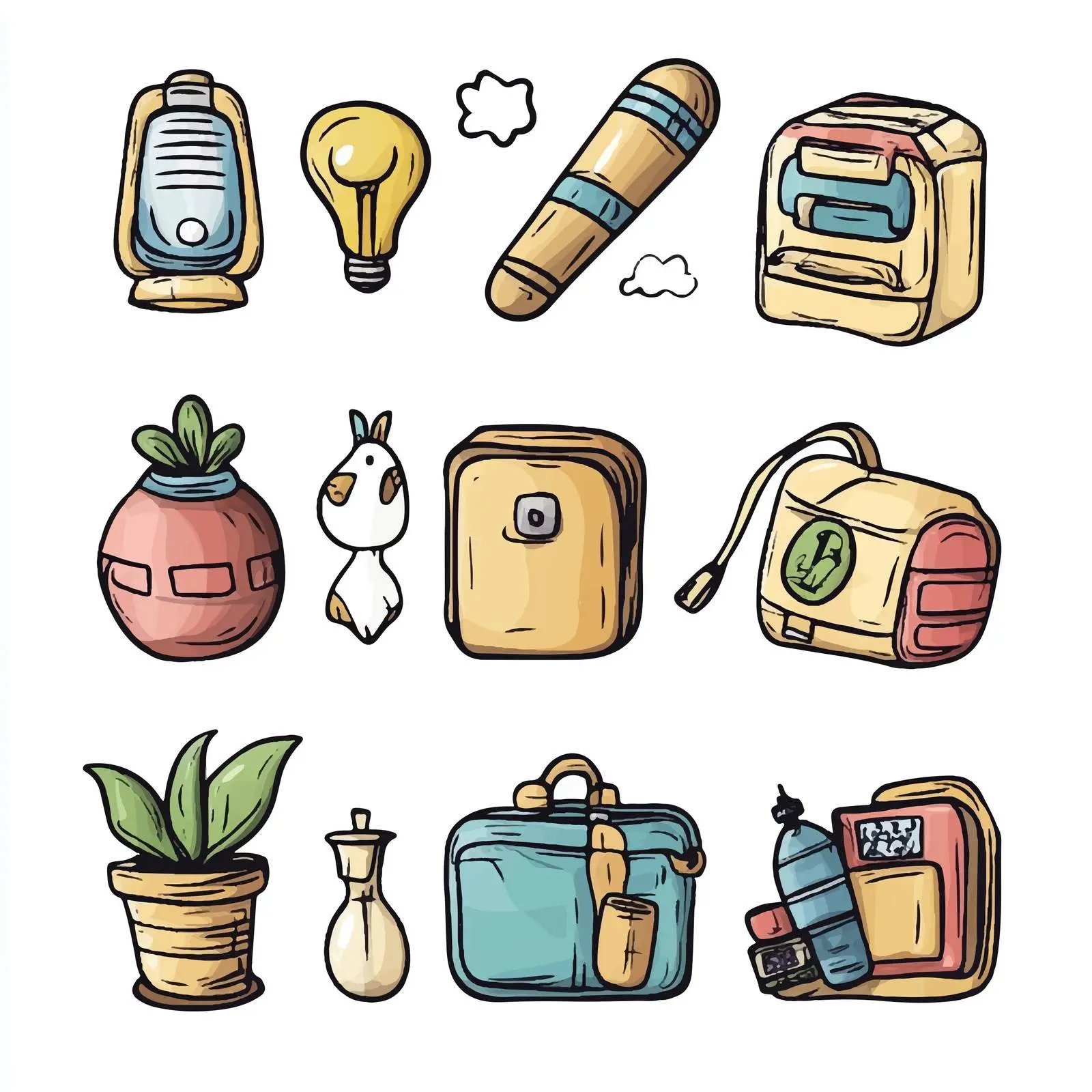 Valuable Cartoon Object Icons Vector Collection — free download from Dotvec