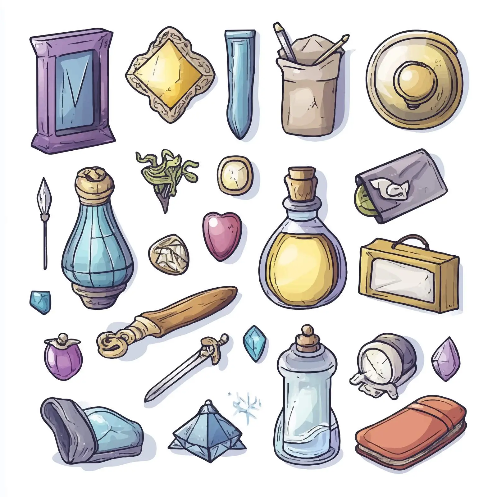 Cartoon Vector Icons of Valuable Objects — free download from Dotvec