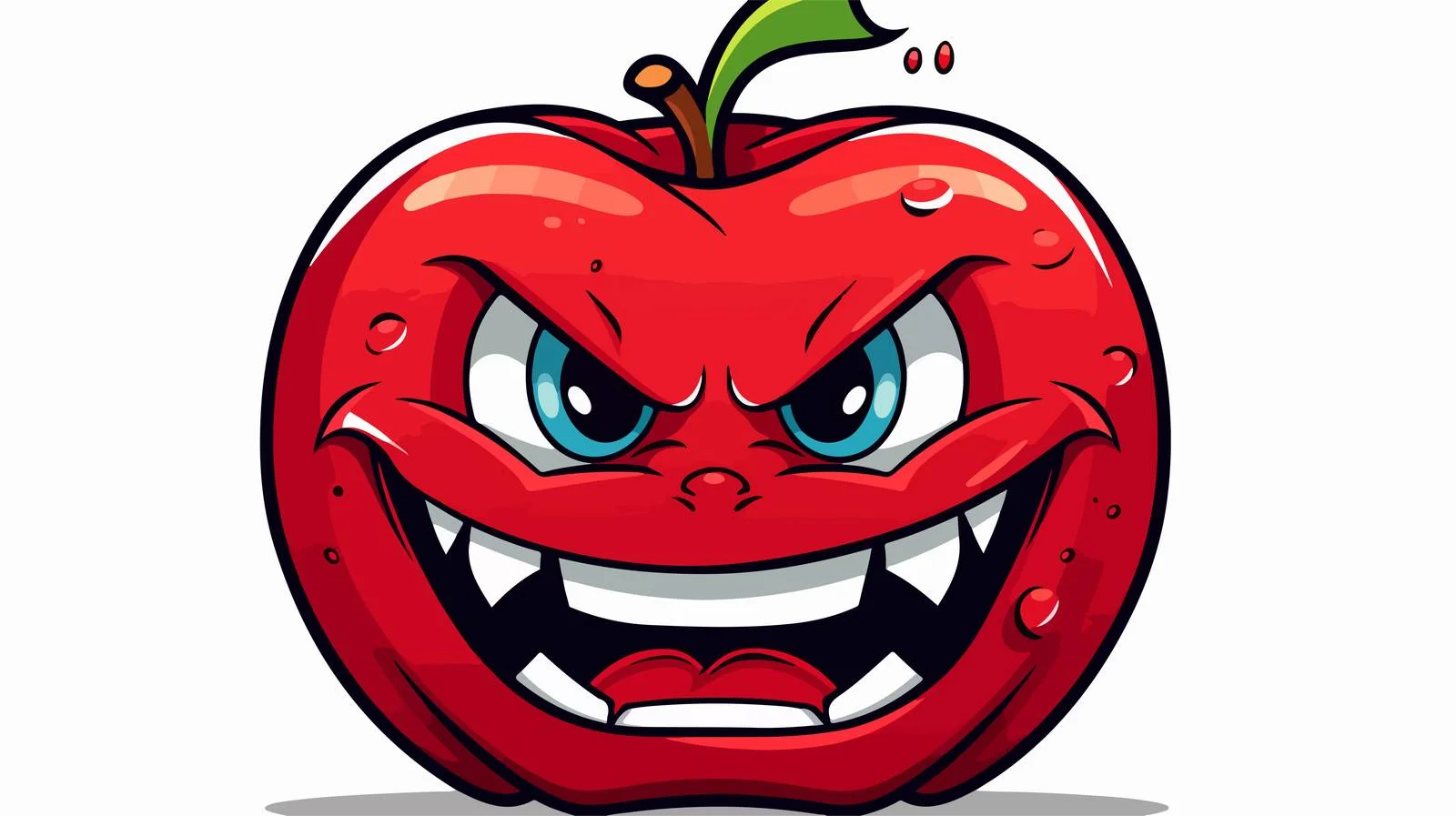 Cute Vampire Apple Cartoon Vector Illustration – free dracula image from Dotvec