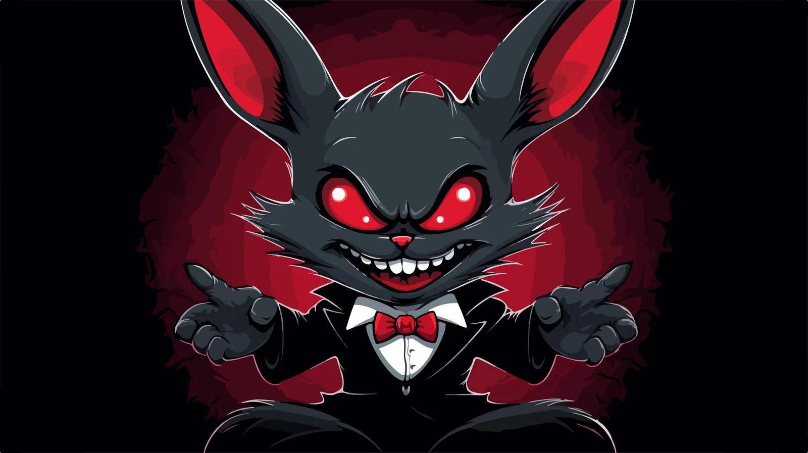 Vampire Bunny Cartoon Vector Illustration — free download from Dotvec
