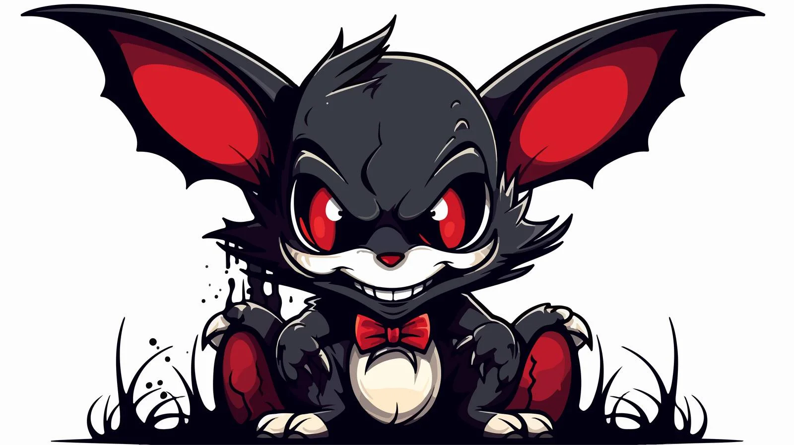 Vampire Bunny Cartoon Vector Illustration — free download from Dotvec