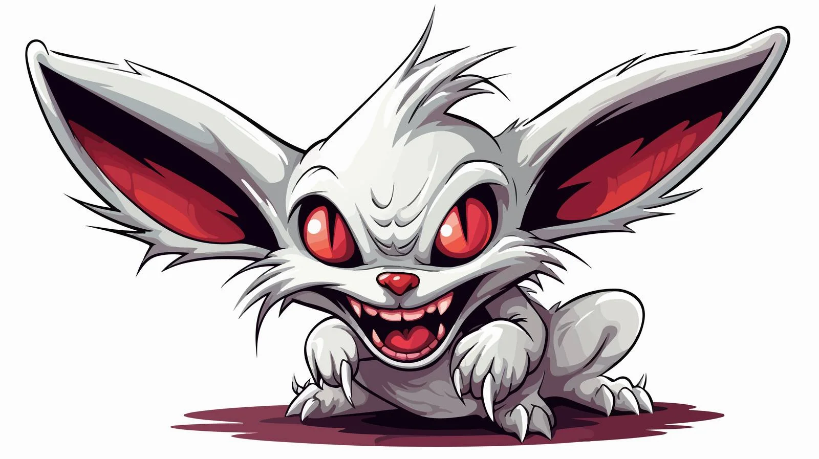 Vampire Bunny Cartoon Vector Illustration — free download from Dotvec