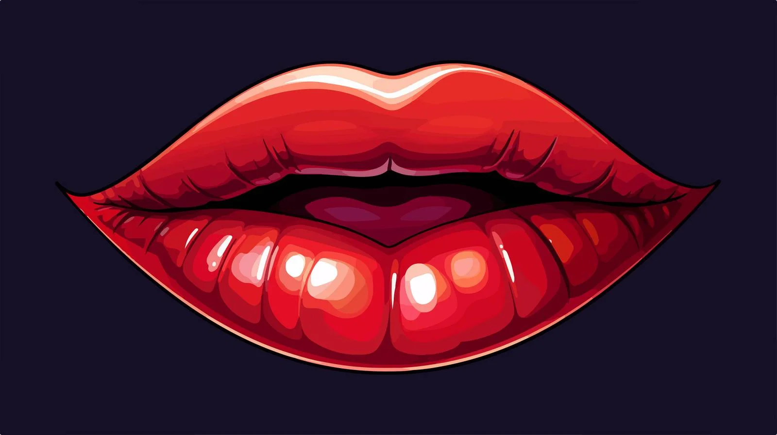 Vampire Lips Cartoon Illustration — free download from Dotvec