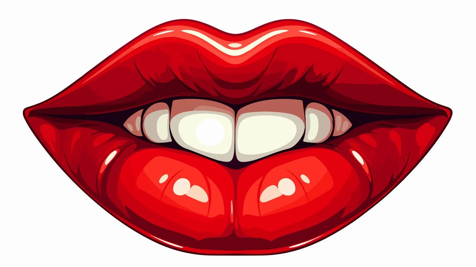 Vampire Lips Cartoon Illustration — free download from Dotvec