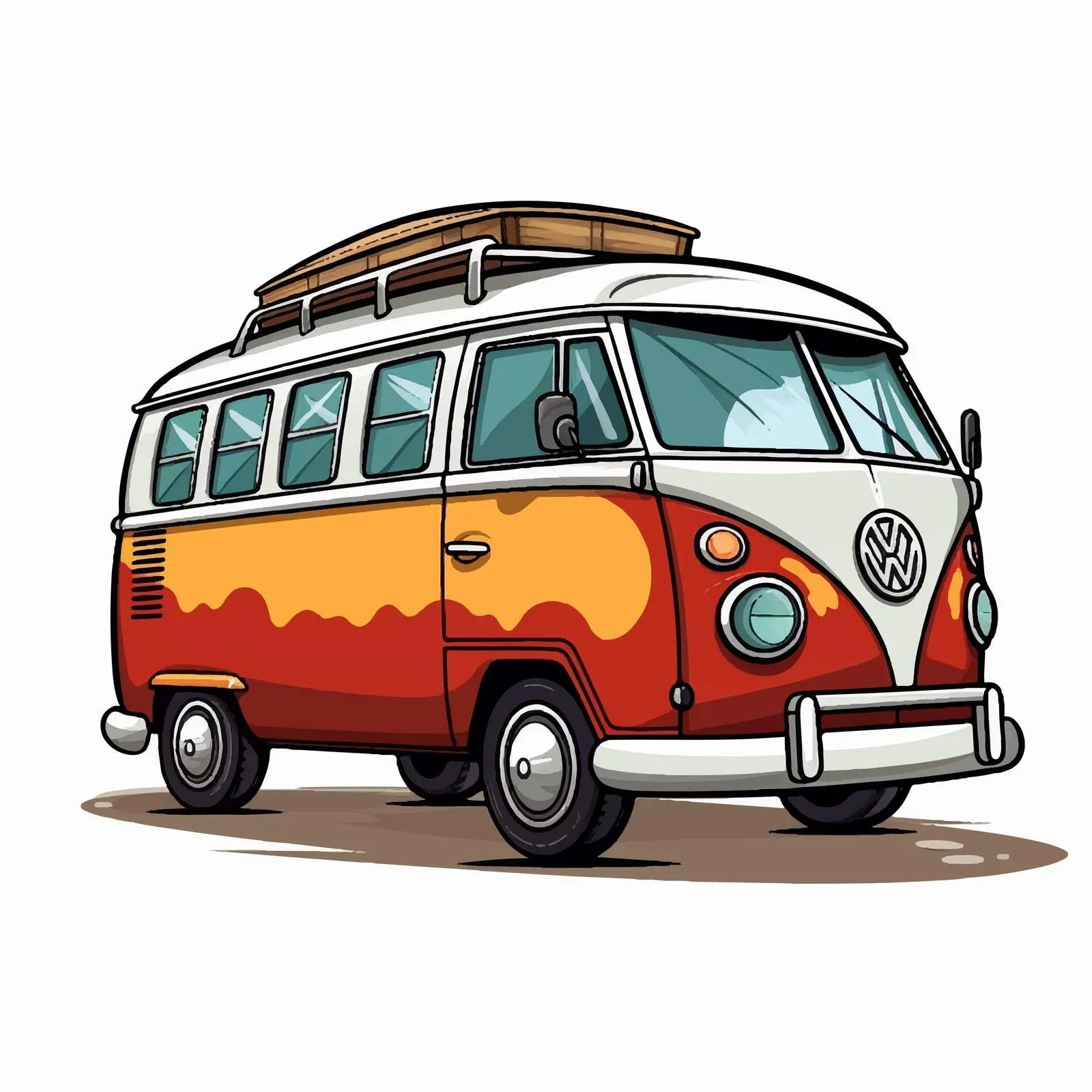 Cartoon Van Vehicle Isolated Vector Illustration — free download from Dotvec