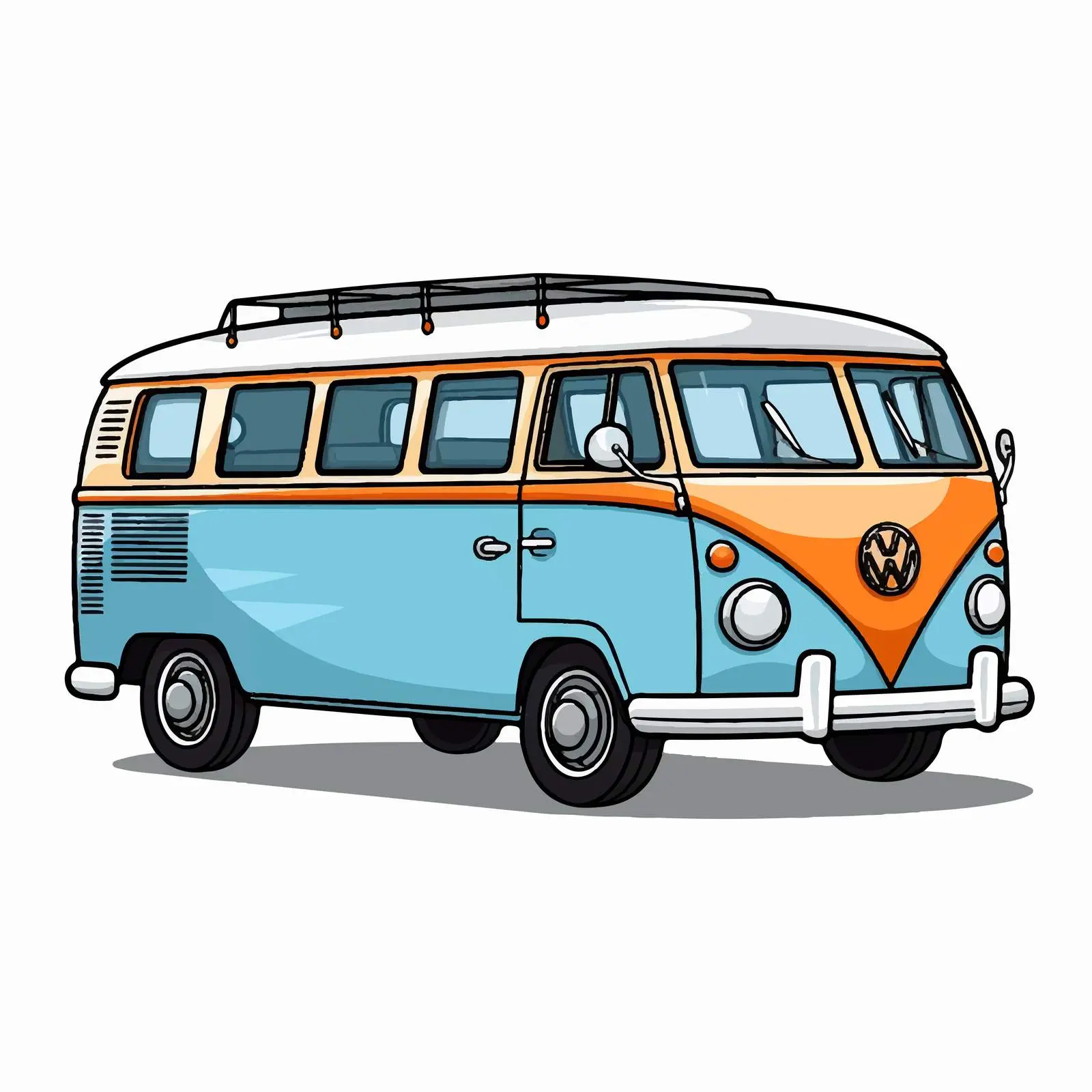 Cartoon Van Vehicle Icon Illustration — free download from Dotvec