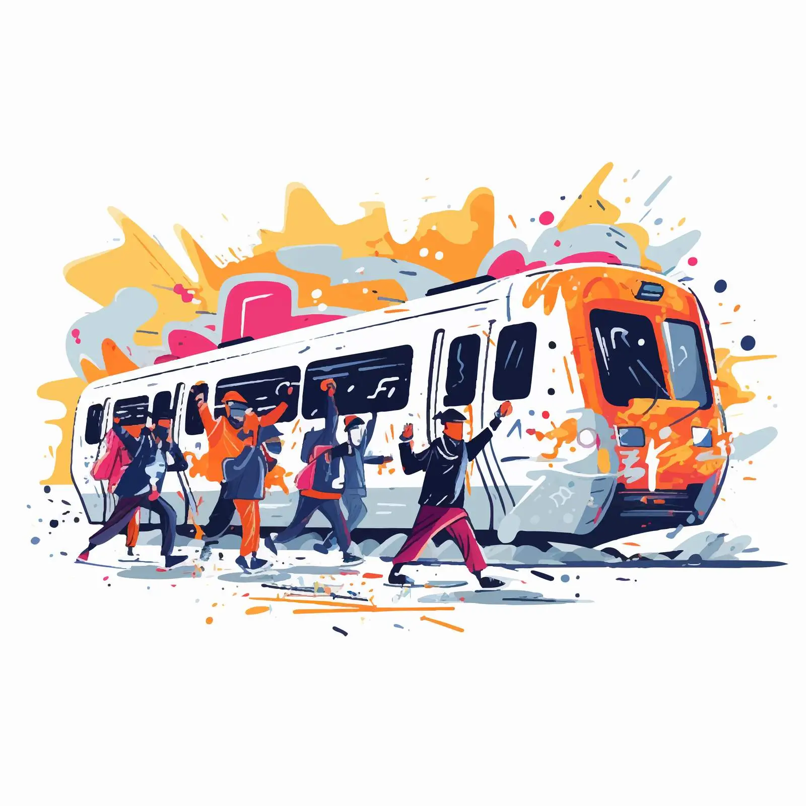 Vandals Graffiti Painting with Aerosol Spray — free download from Dotvec