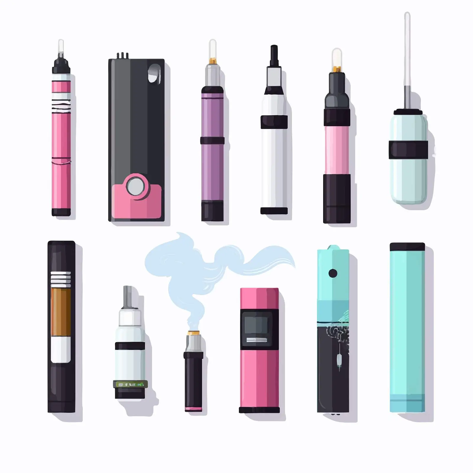 E-Cigarette and Vape Device Vector Illustration — free download from Dotvec